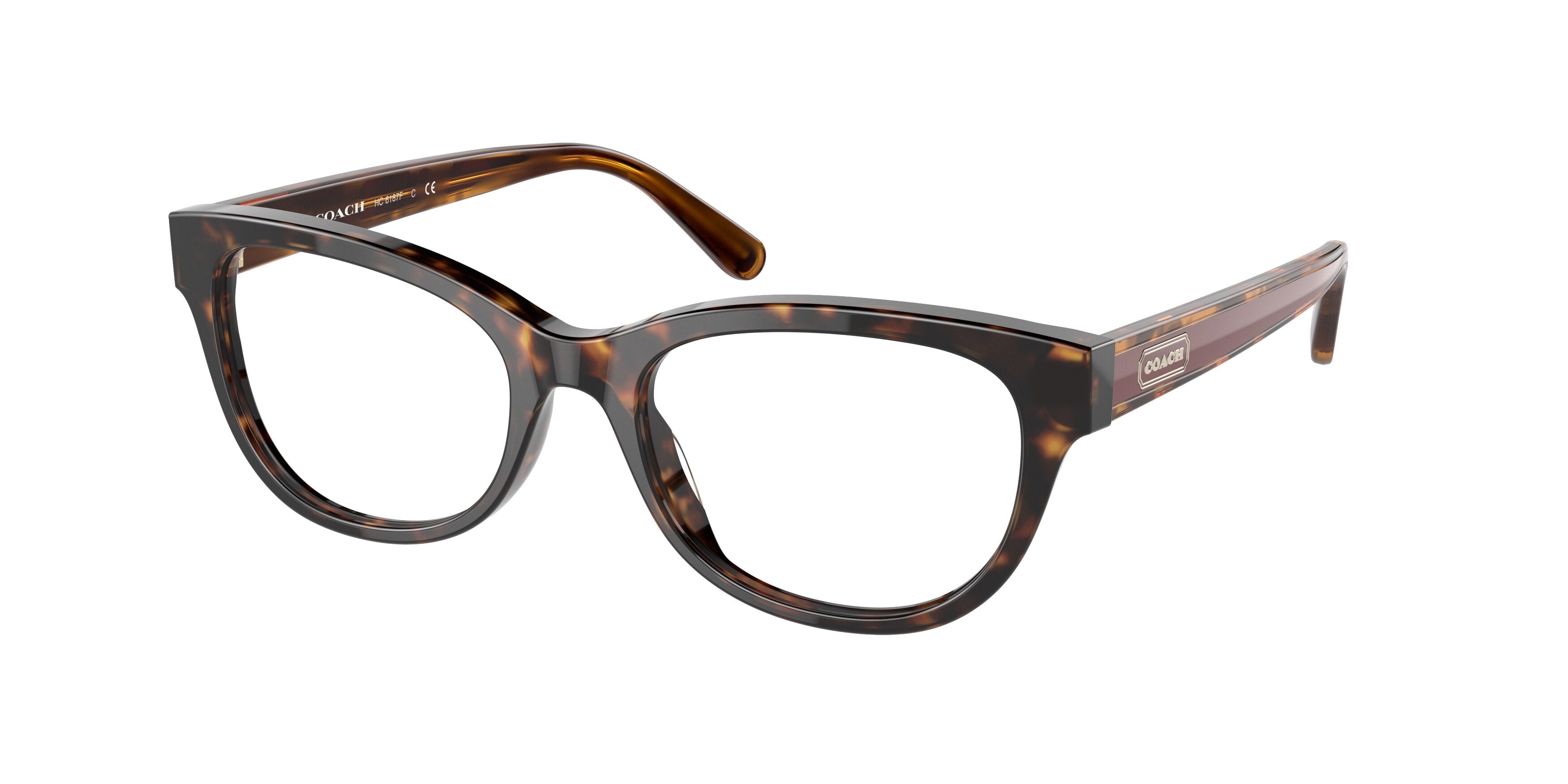 Coach HC6187F Pillow Eyeglasses  5120-Dark Tortoise 53-145-18 - Color Map Tortoise
