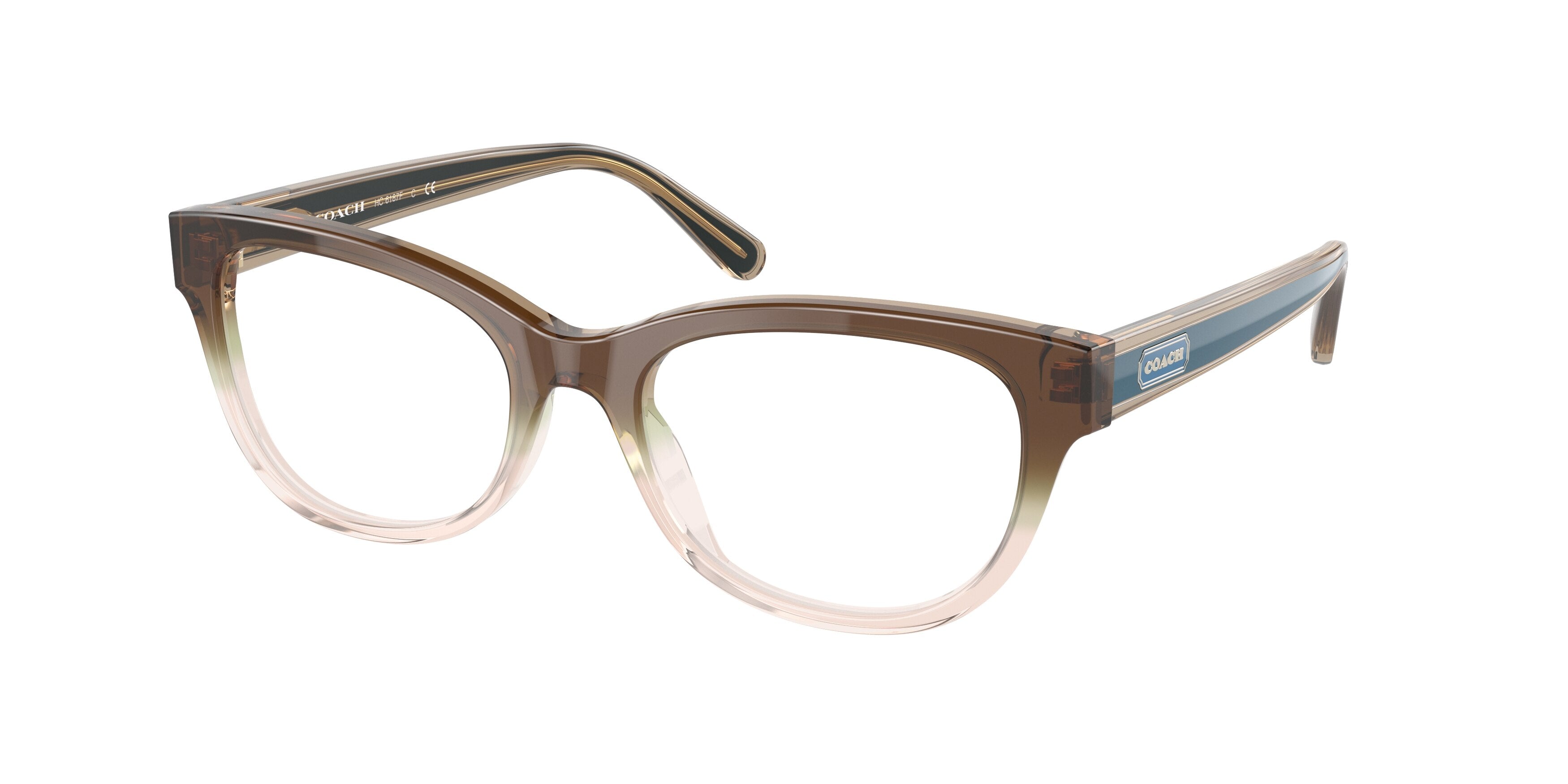 Coach HC6187F Pillow Eyeglasses  5678-Transparent Brown Gradient 53-145-18 - Color Map Brown