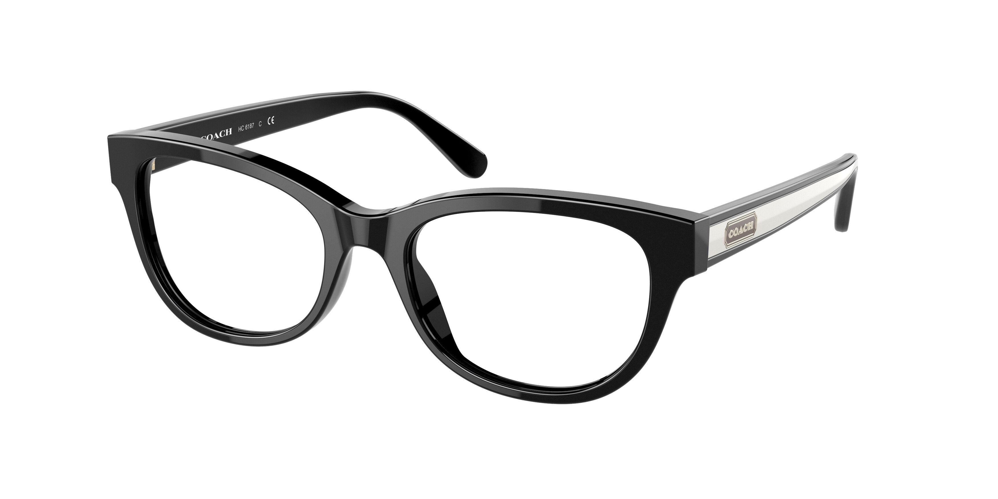 Coach HC6187 Pillow Eyeglasses  5002-Black 52-140-18 - Color Map Black