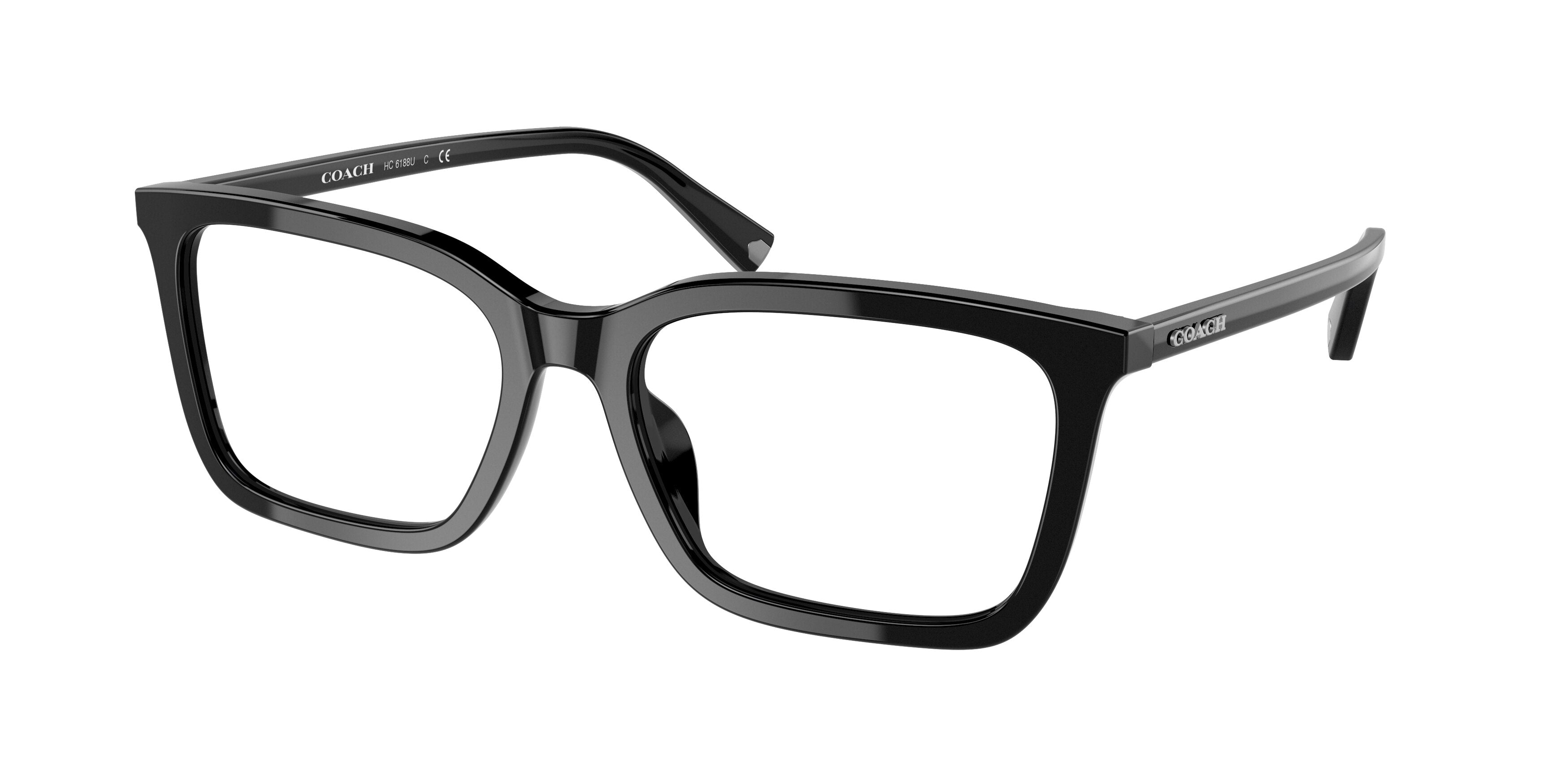 Coach HC6188U Rectangle Eyeglasses  5002-Black 57-145-18 - Color Map Black
