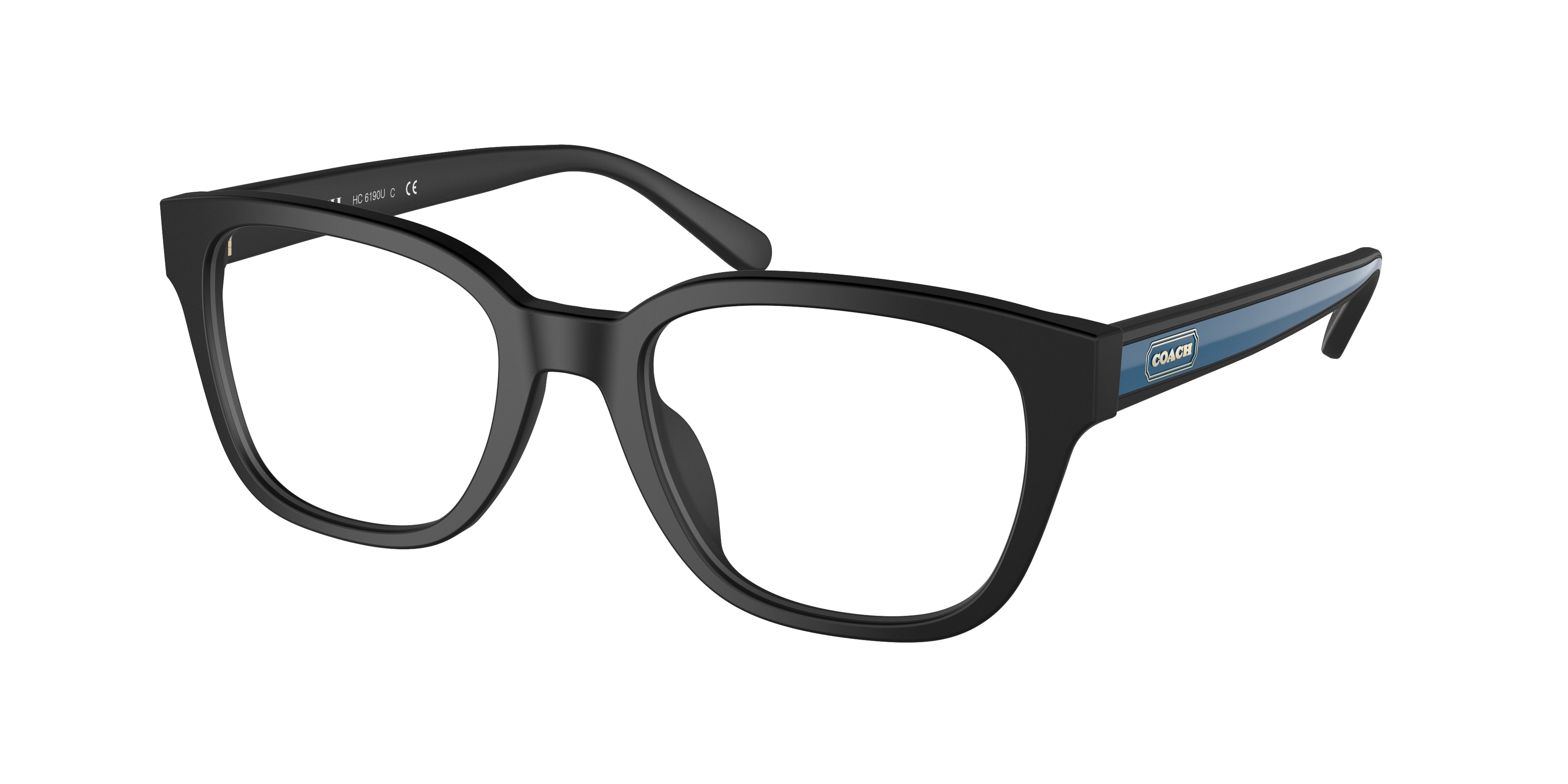 Coach HC6190U Square Eyeglasses  5002-Matte Black 52-145-20 - Color Map Black