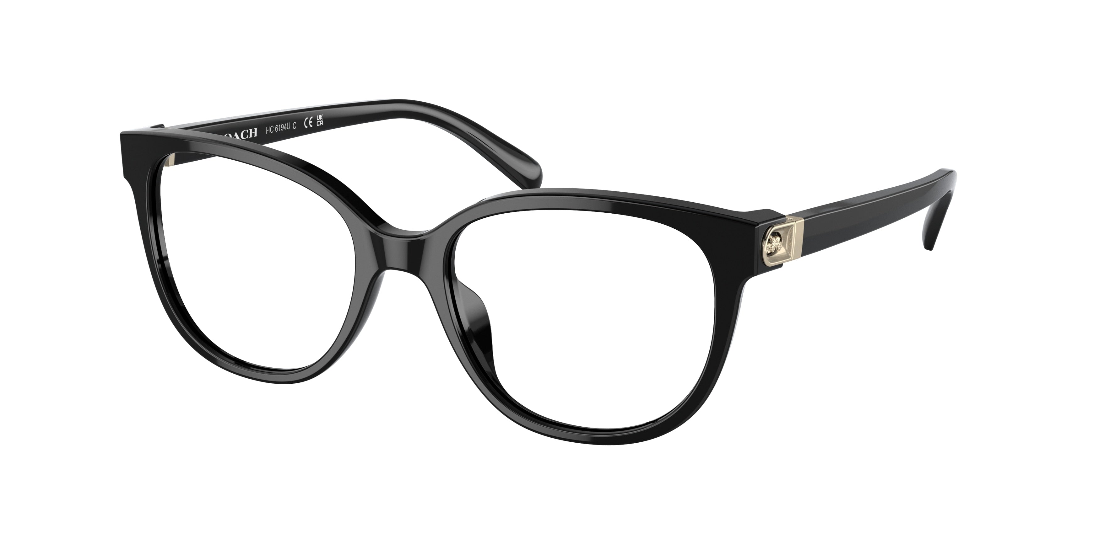 Coach HC6194U Irregular Eyeglasses  5002-Black 52-140-18 - Color Map Black