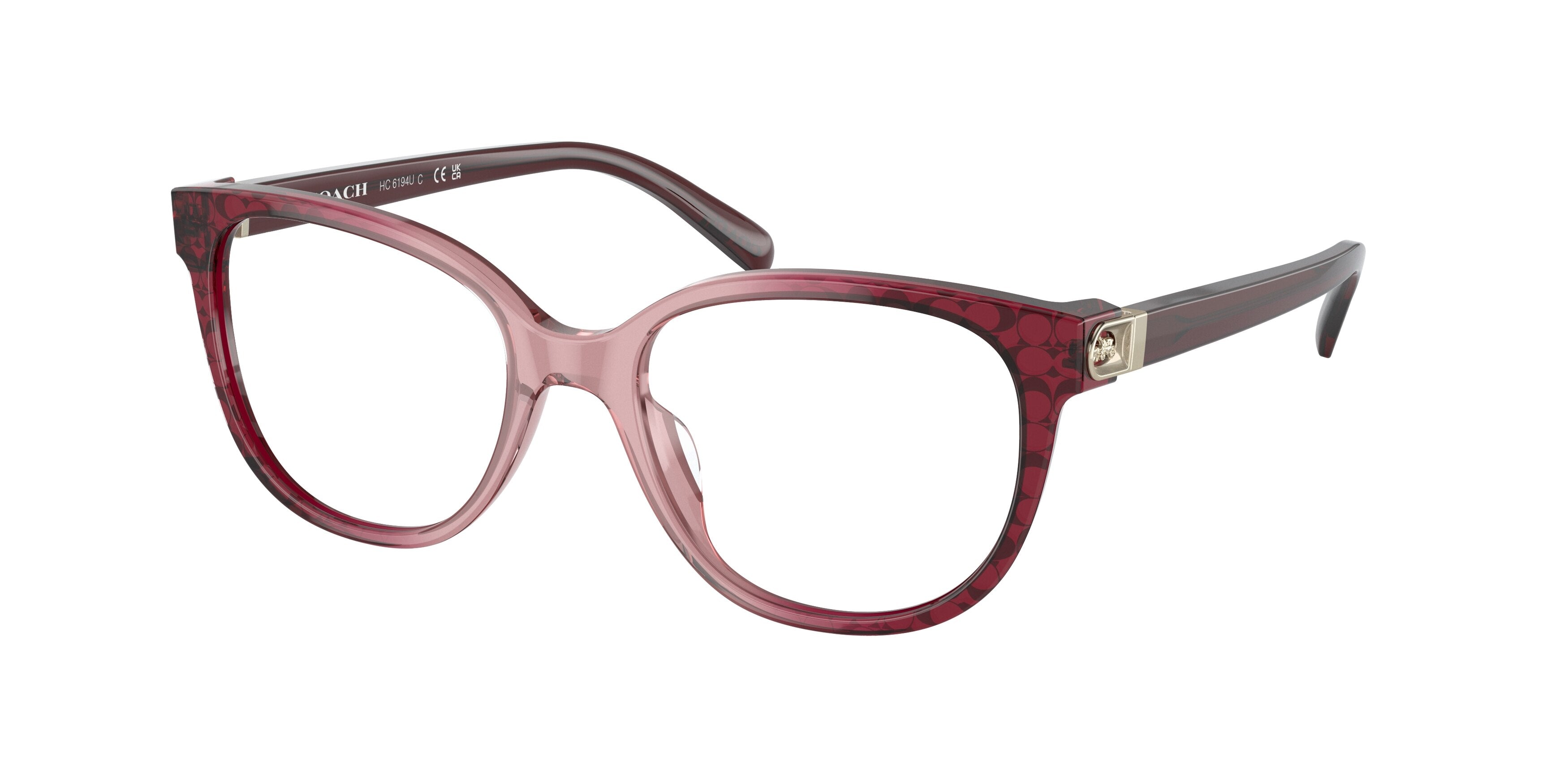 Coach HC6194U Irregular Eyeglasses  5709-Red Gradient Signature C 52-140-18 - Color Map Red