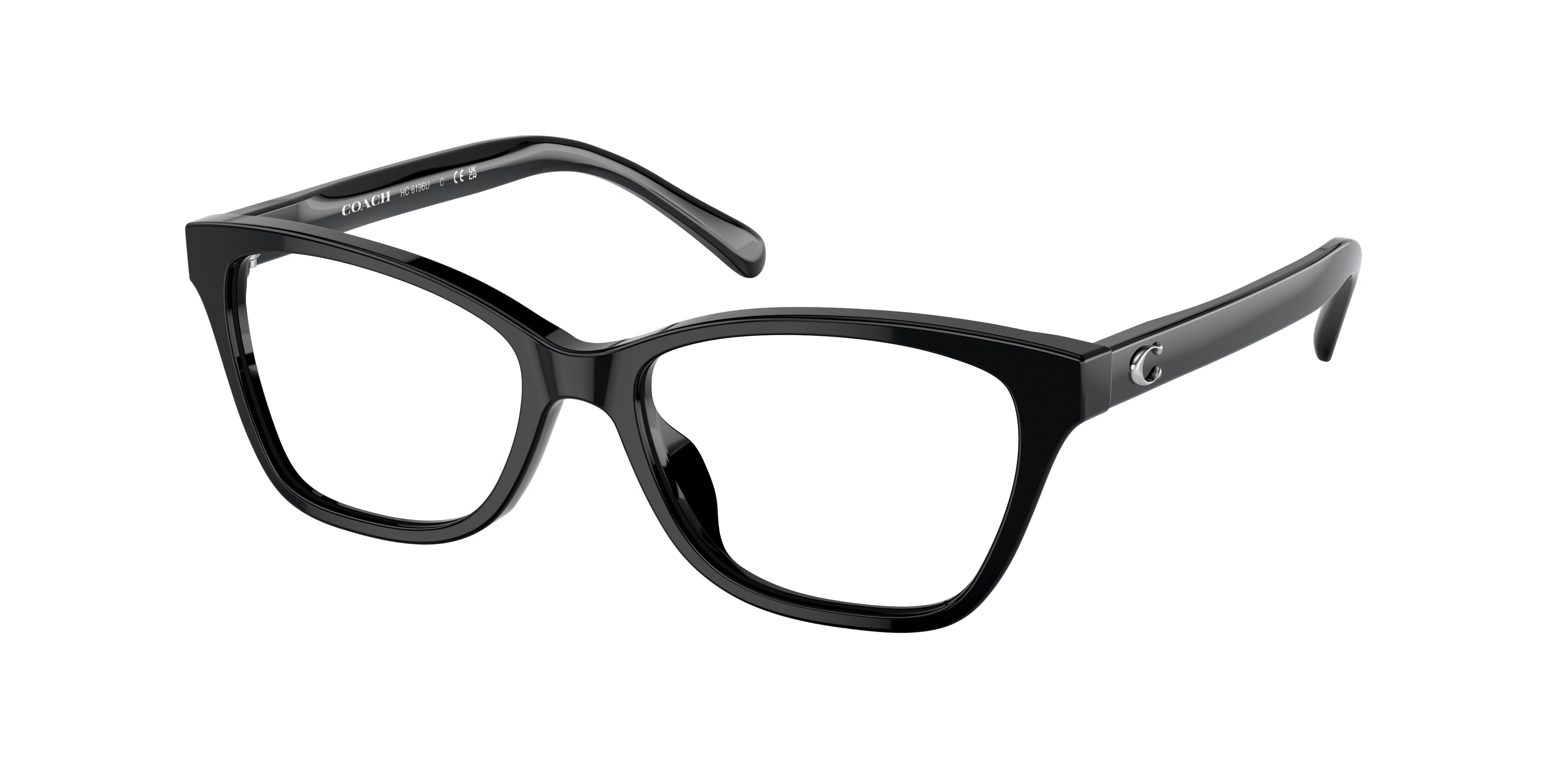 Coach HC6196U Butterfly Eyeglasses  5002-Black 52-140-16 - Color Map Black