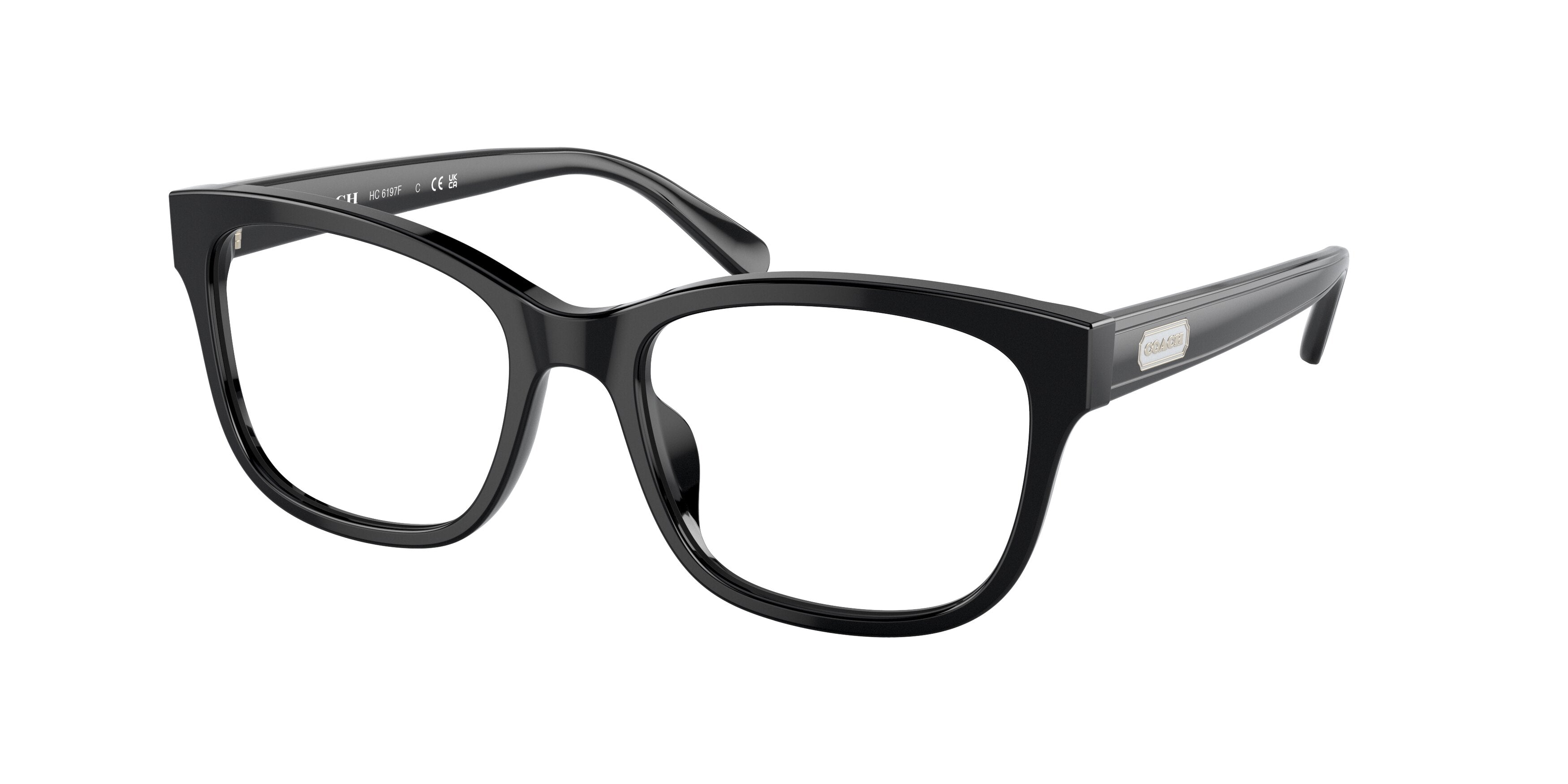 Coach HC6197F Square Eyeglasses  5002-Black 55-145-17 - Color Map Black