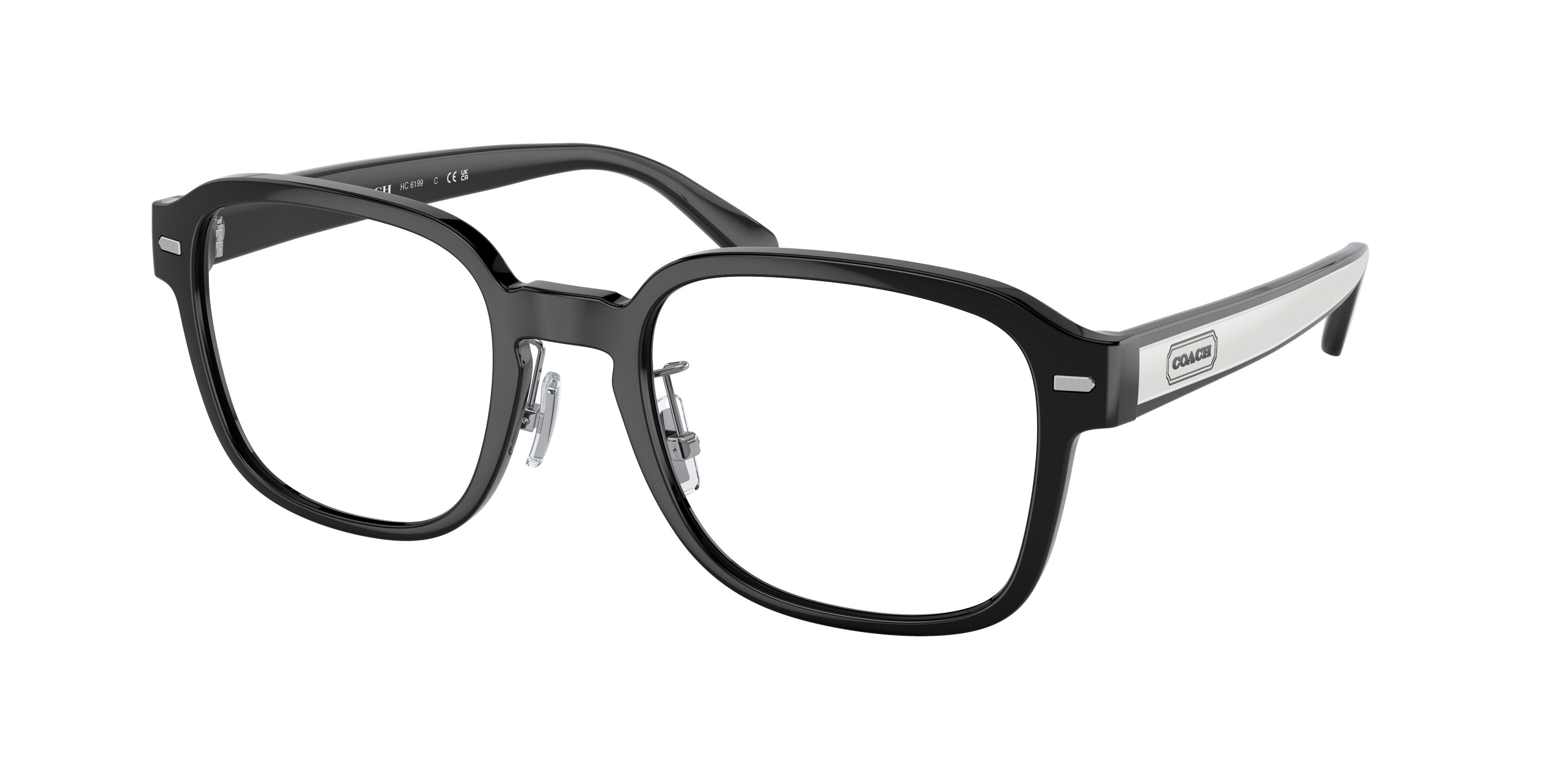 Coach HC6199 Square Eyeglasses  5002-Black 53-145-21 - Color Map Black