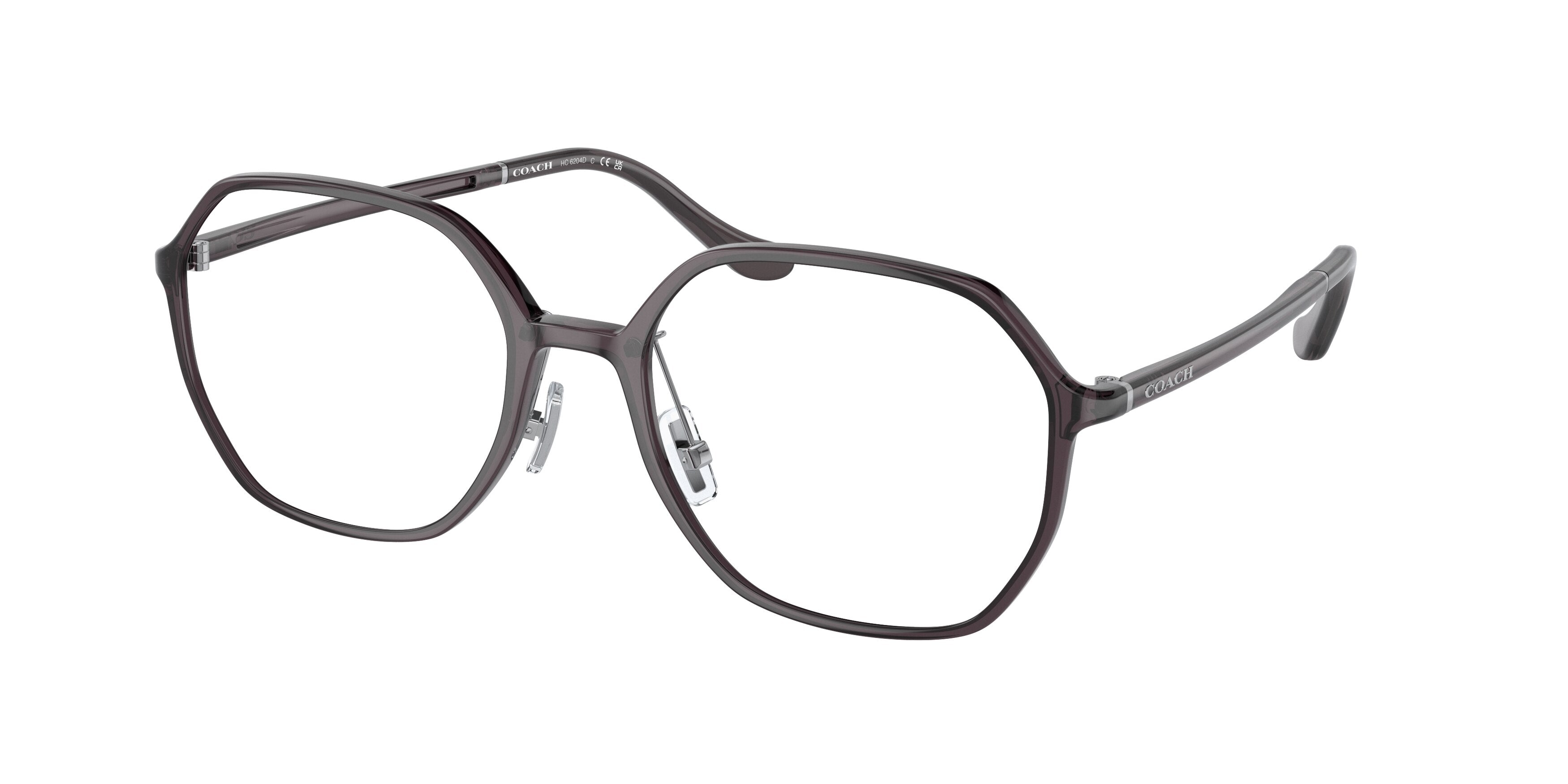 Coach HC6204D Irregular Eyeglasses  5723-Transparent Violet 56-145-19 - Color Map Violet