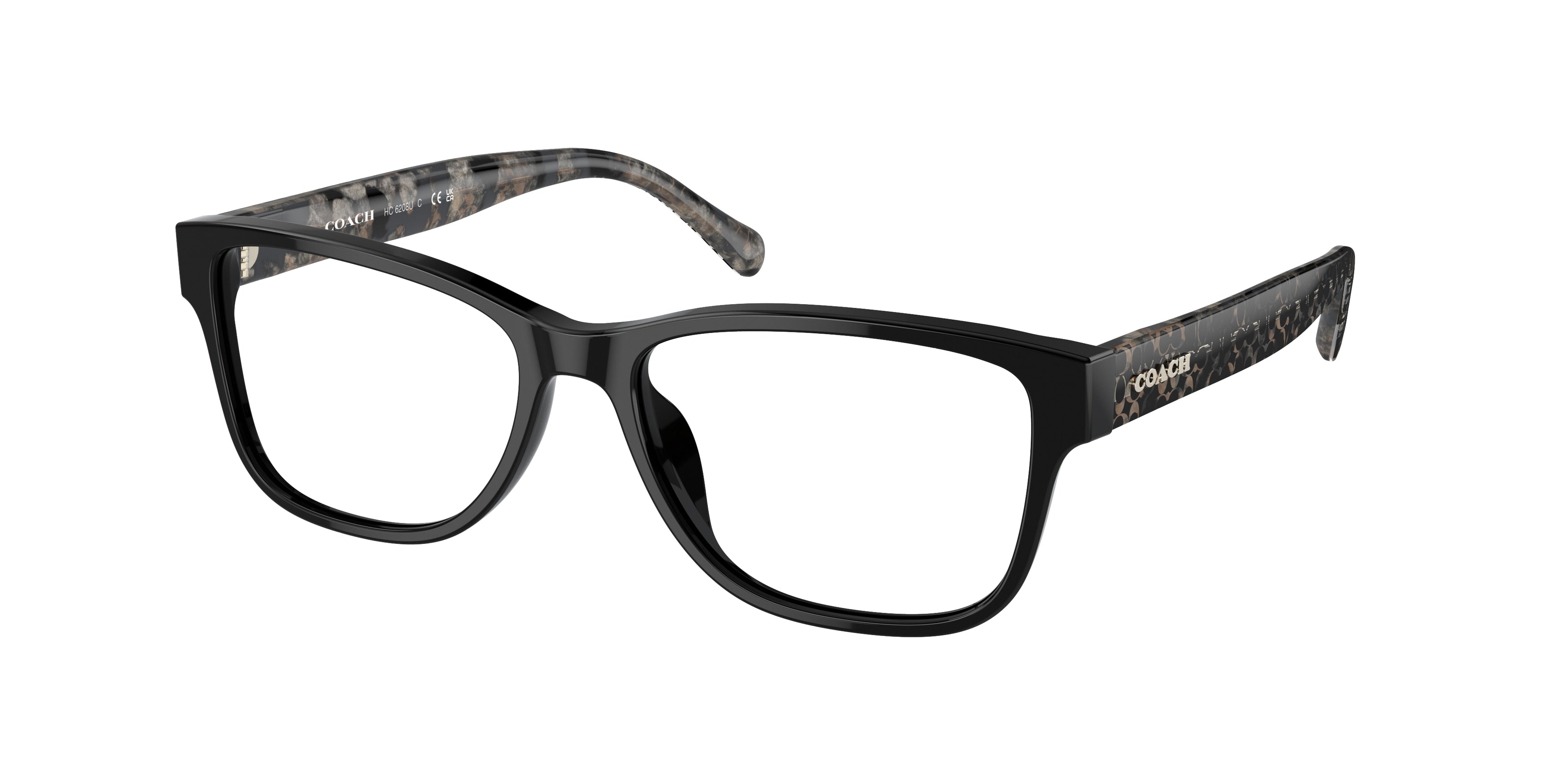 Coach HC6208U Rectangle Eyeglasses  5002-Black 54-140-16 - Color Map Black
