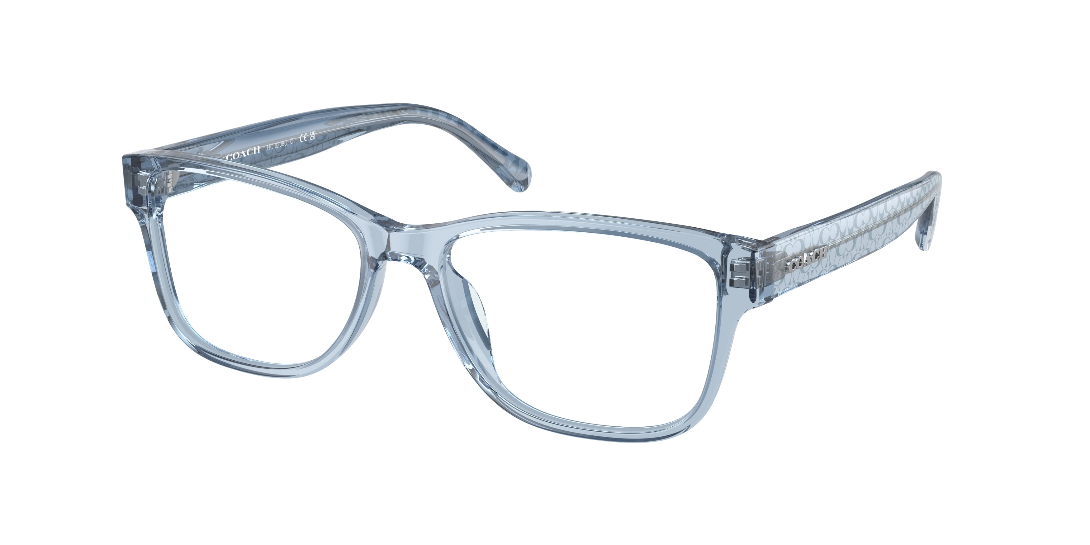 Coach HC6208U Rectangle Eyeglasses  5740-Transparent Blue 54-140-16 - Color Map Blue