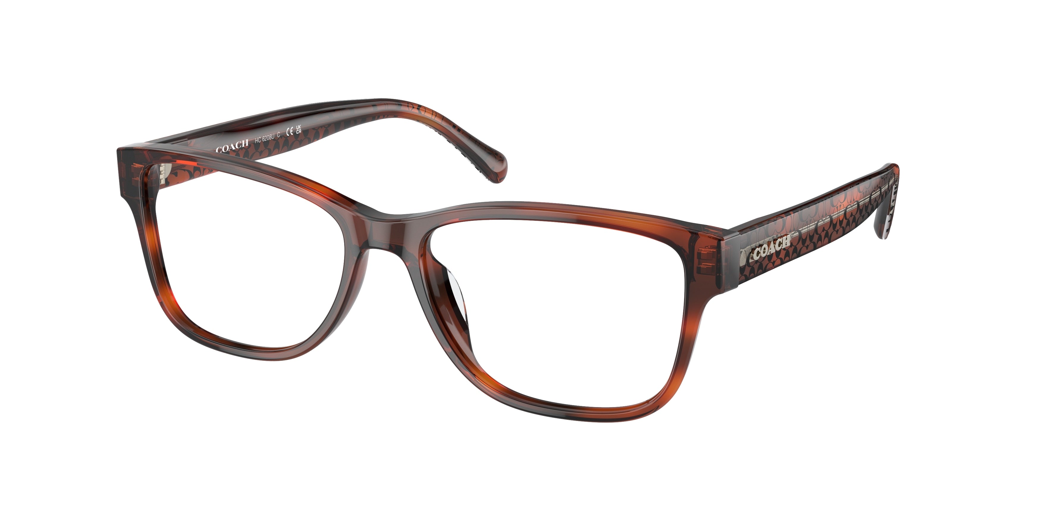 Coach HC6208U Rectangle Eyeglasses  5741-Caramel Tortoise 54-140-16 - Color Map Tortoise
