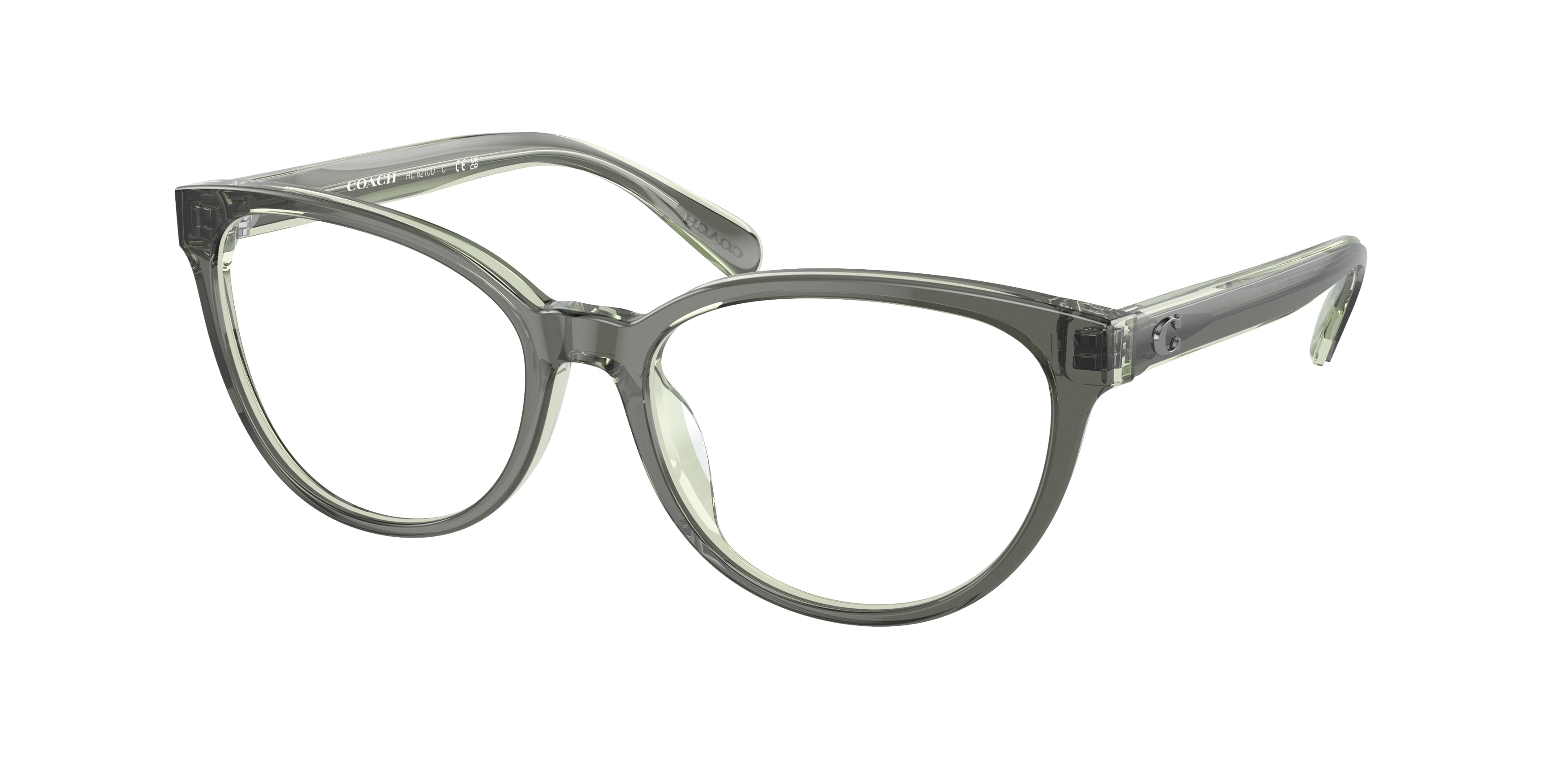Coach HC6210U Round Eyeglasses  5746-Moss/Mint 55-140-17 - Color Map Green