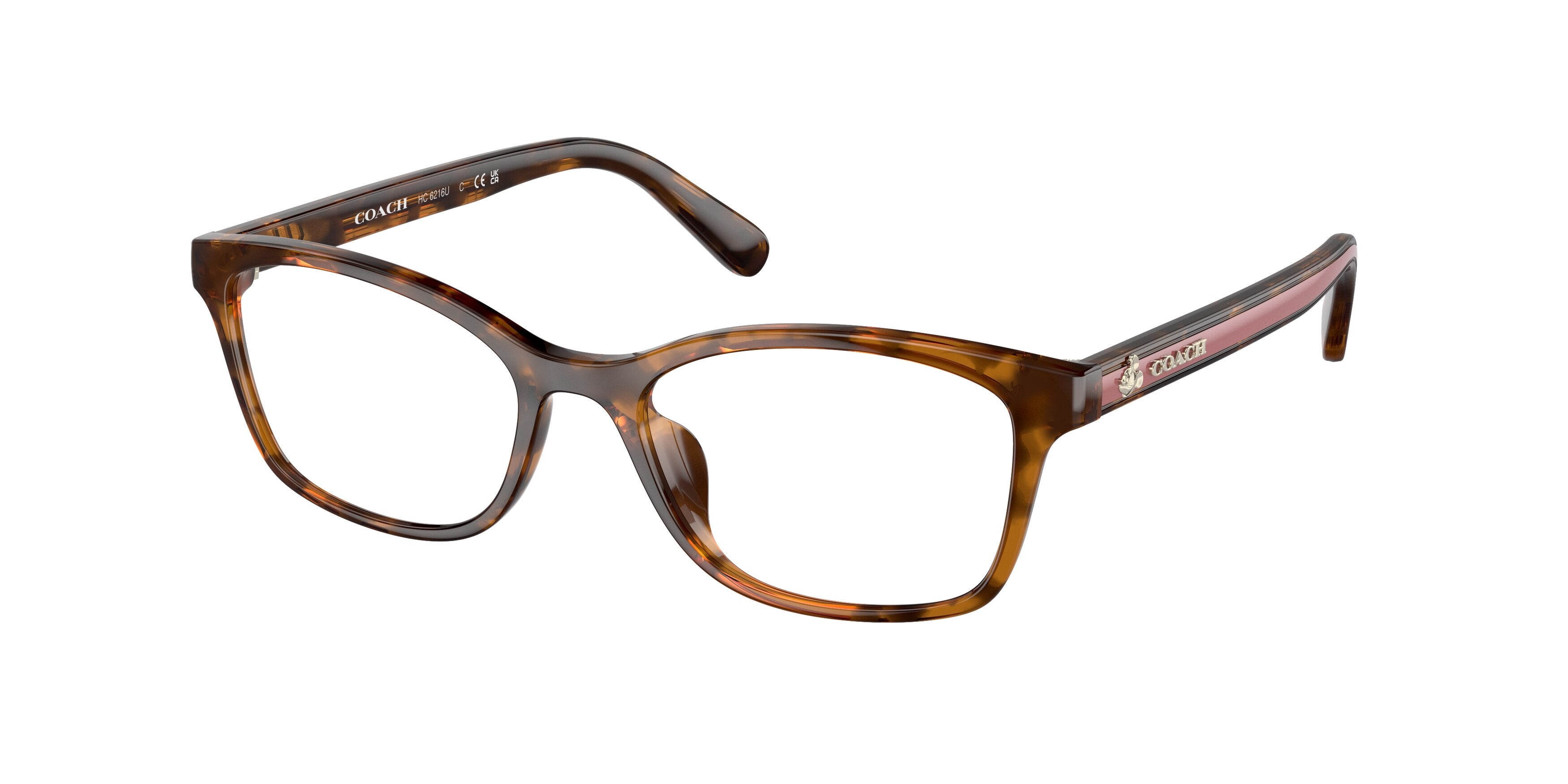 Coach HC6216U Rectangle Eyeglasses  5120-Dark Tortoise 51-140-17 - Color Map Tortoise
