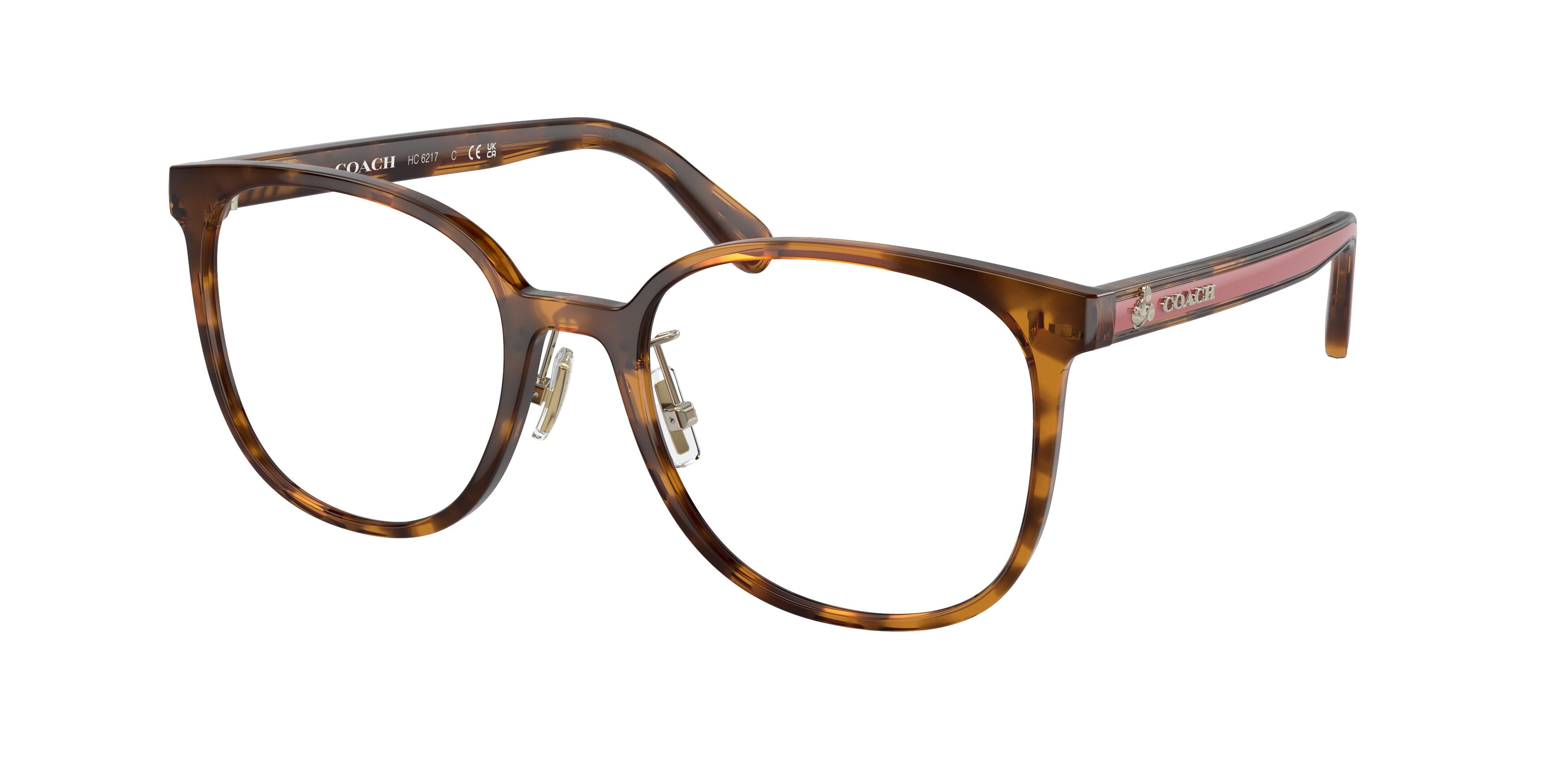Coach HC6217 Square Eyeglasses  5120-Dark Tortoise 53-145-19 - Color Map Tortoise