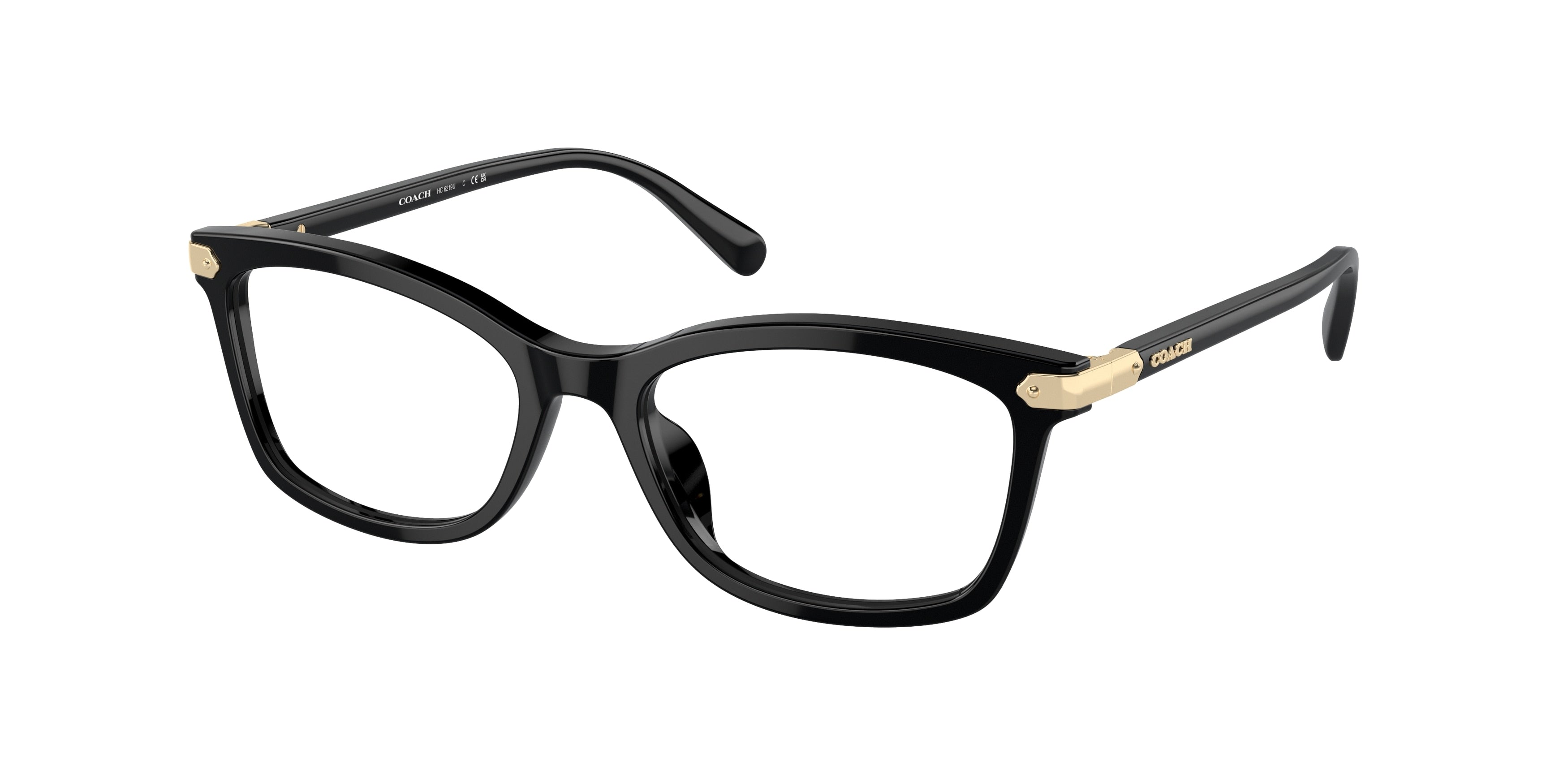 Coach HC6219U Rectangle Eyeglasses  5002-Black 51-140-17 - Color Map Black