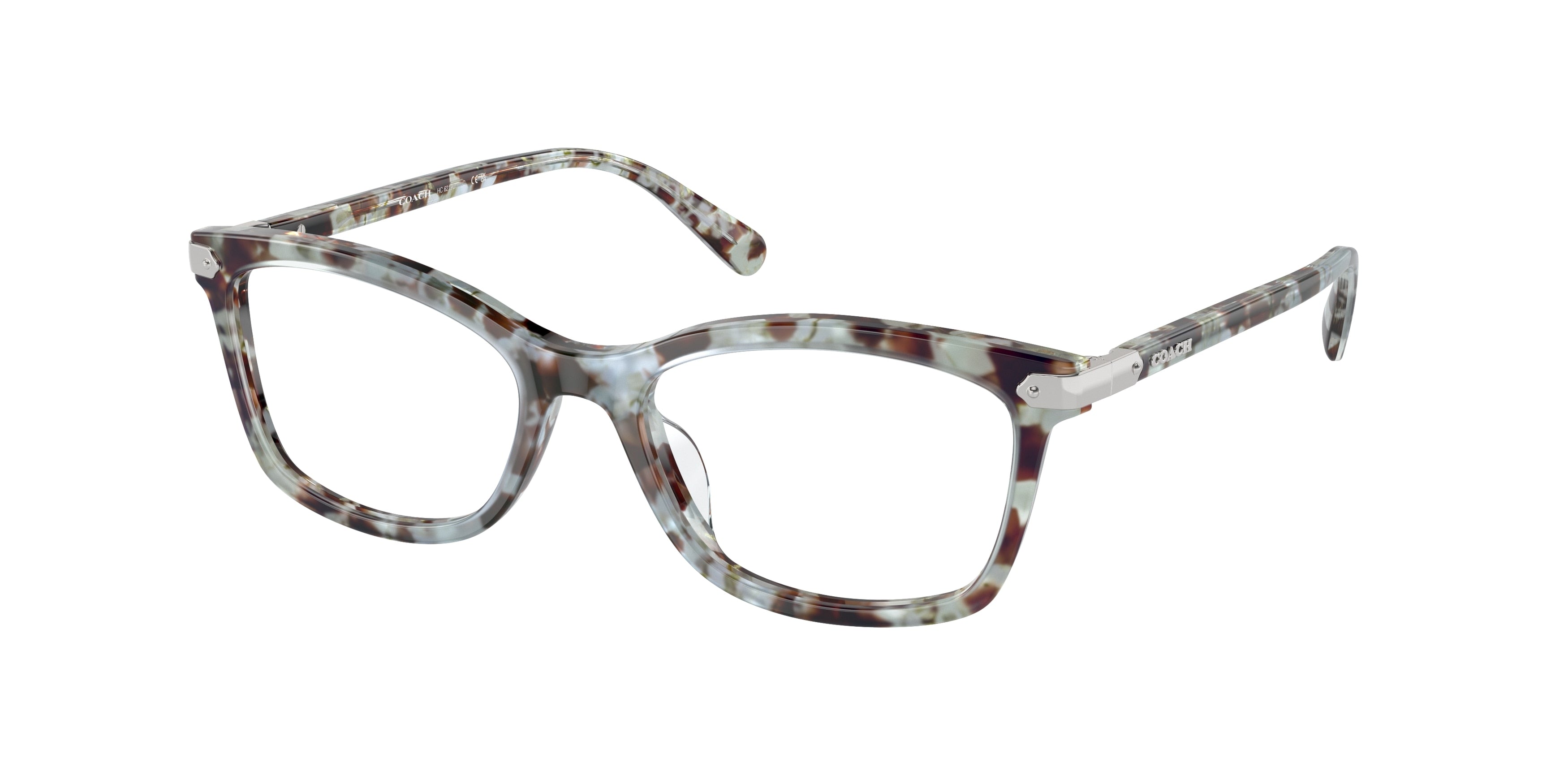 Coach HC6219U Rectangle Eyeglasses  5778-Seaglass Tortoise 53-140-17 - Color Map Green