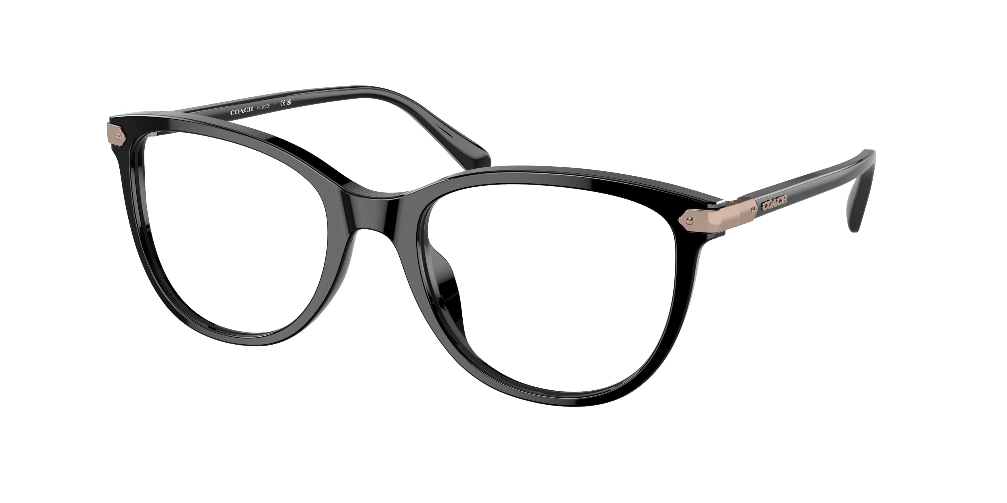 Coach HC6220F Square Eyeglasses  5002-Black 56-145-19 - Color Map Black