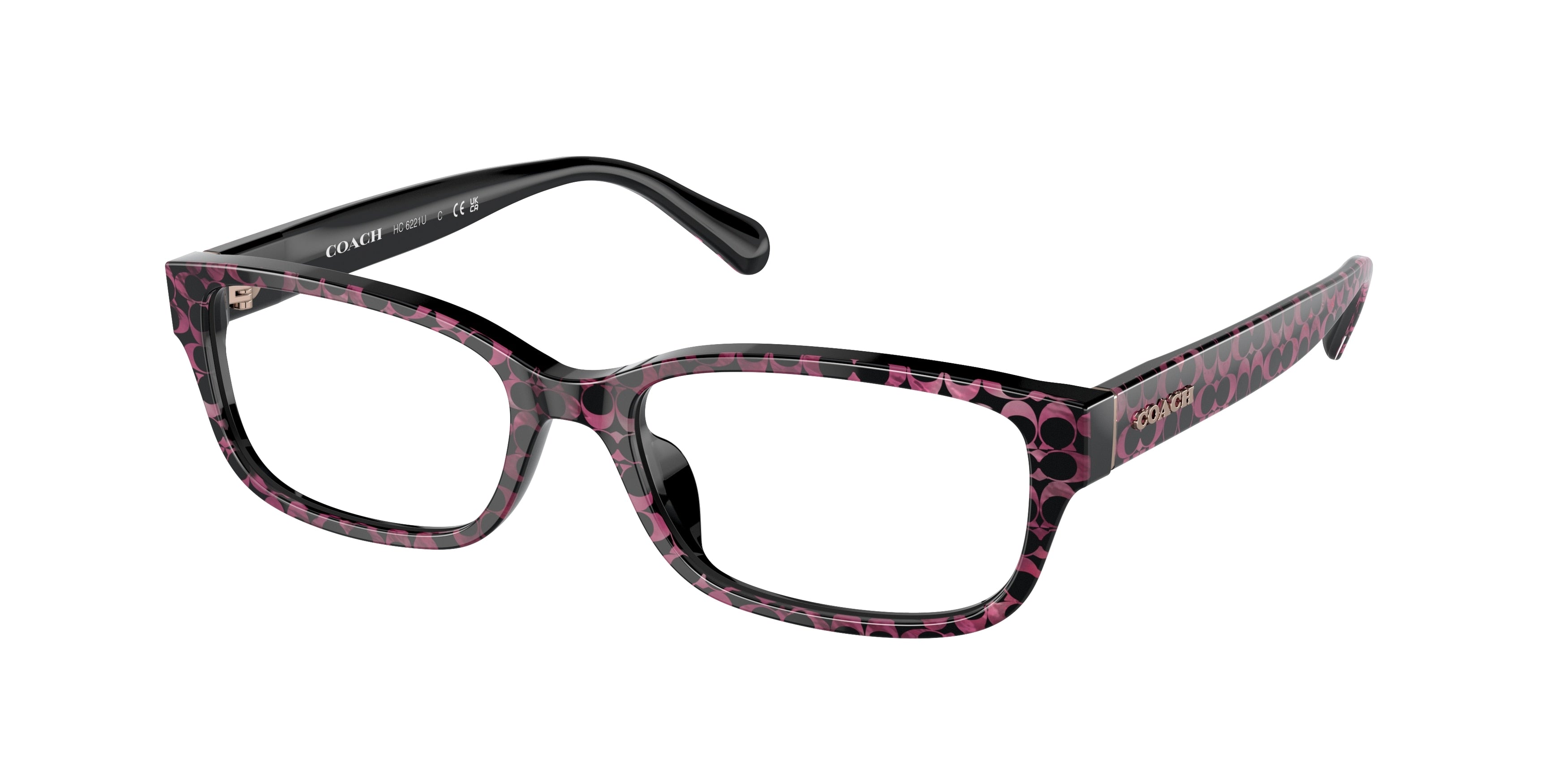 Coach HC6221U Rectangle Eyeglasses  5783-Ruby Pearl 56-140-17 - Color Map Red