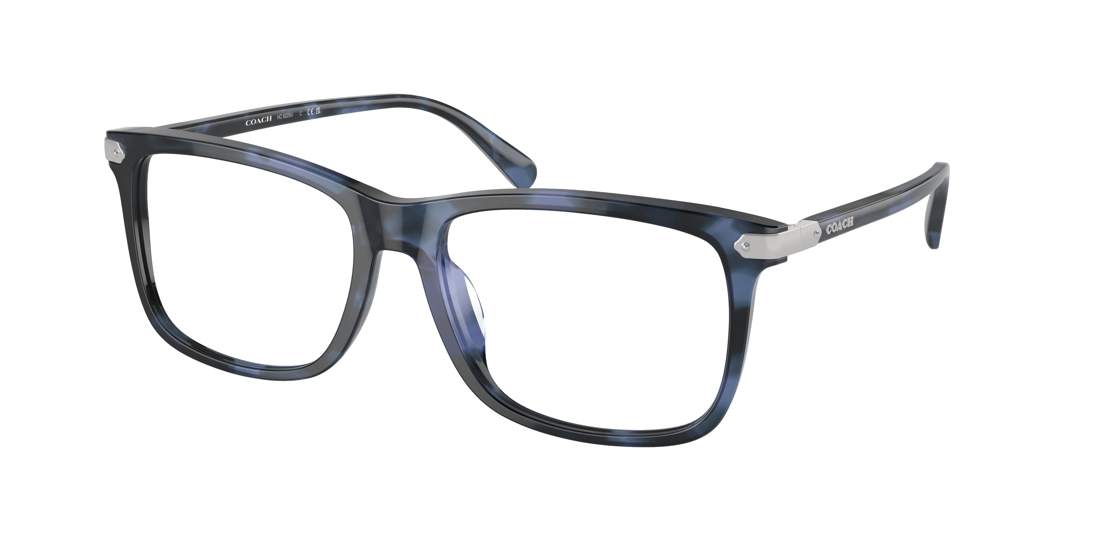 Coach HC6228U Square Eyeglasses  5754-Blue Tortoise 56-145-17 - Color Map Blue