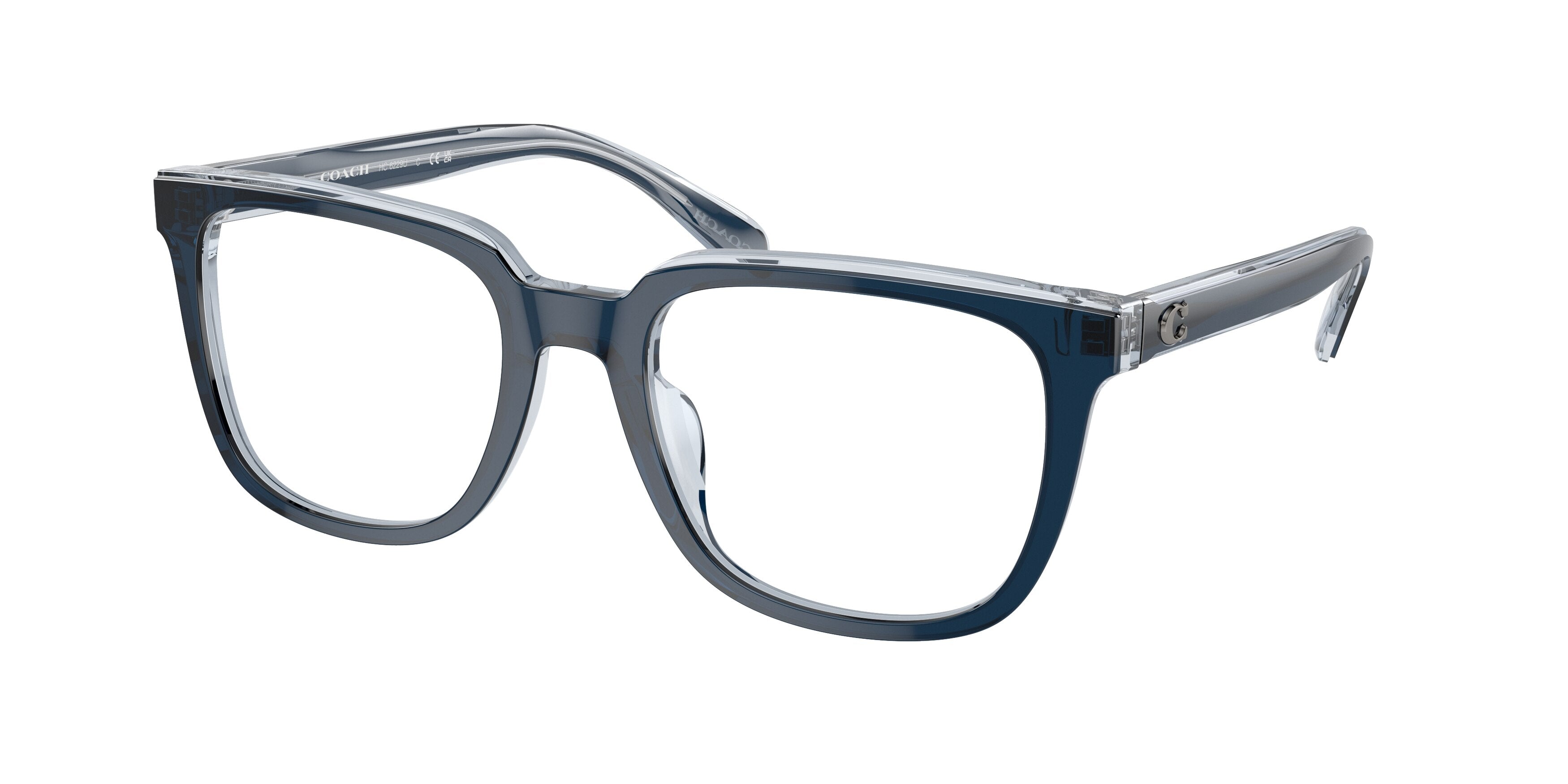 Coach HC6229U Square Eyeglasses  5757-Dark Blue/Light Blue 54-145-20 - Color Map Blue