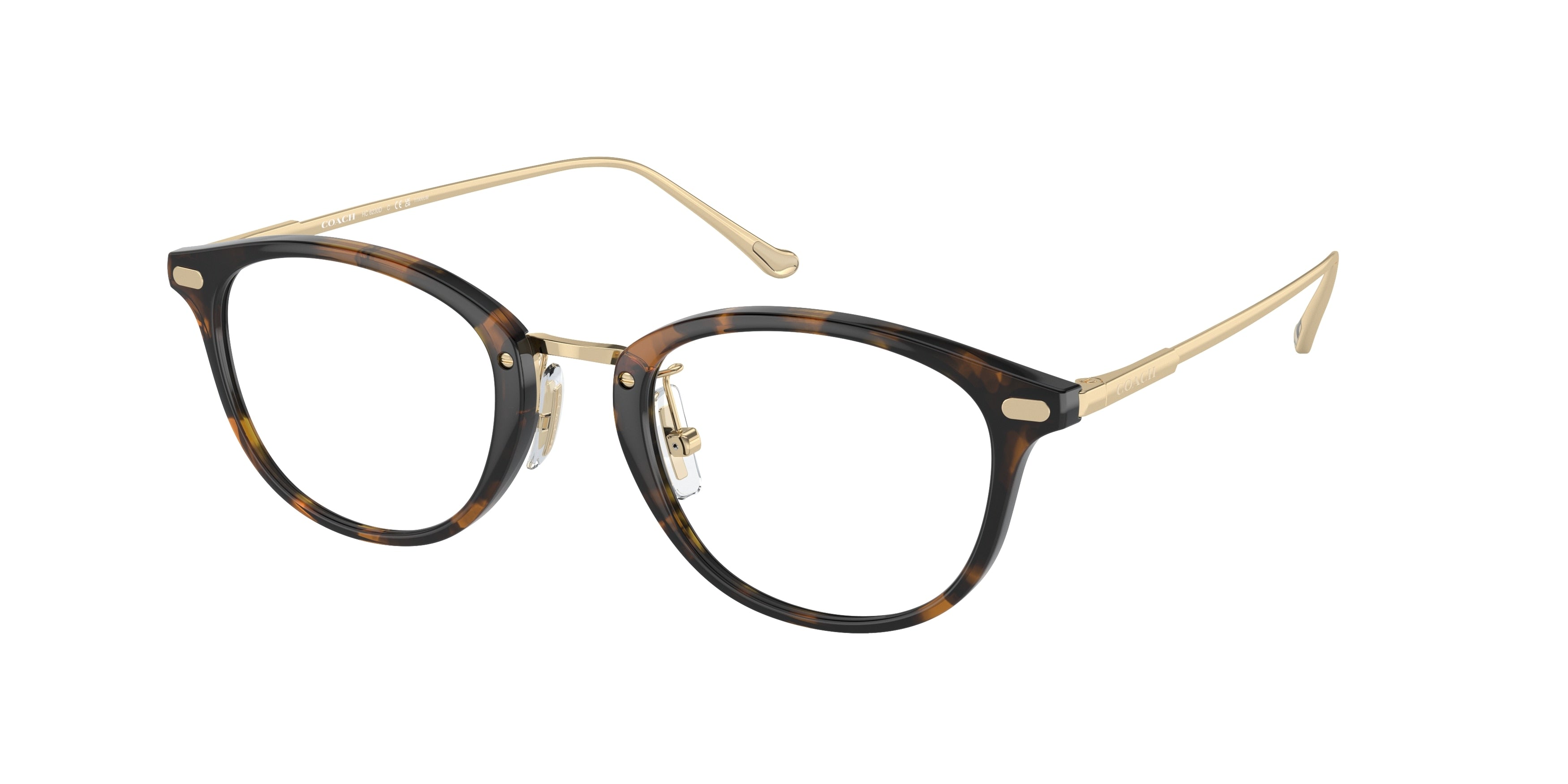 Coach HC6230D Round Eyeglasses  5120-Dark Tortoise 48-145-21 - Color Map Tortoise