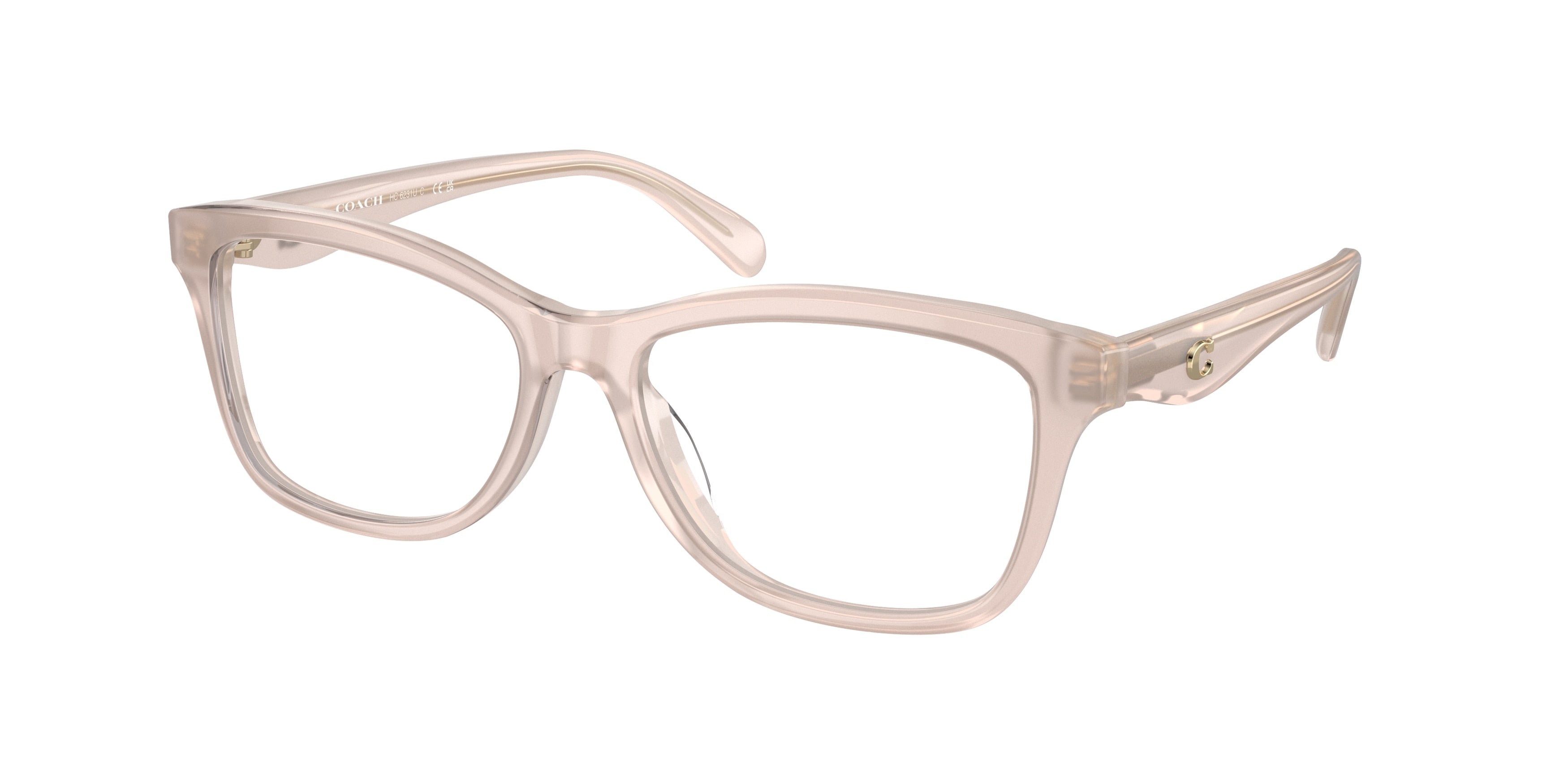 Coach HC6231U Rectangle Eyeglasses  5809-Milky Pink 54-140-16 - Color Map Pink