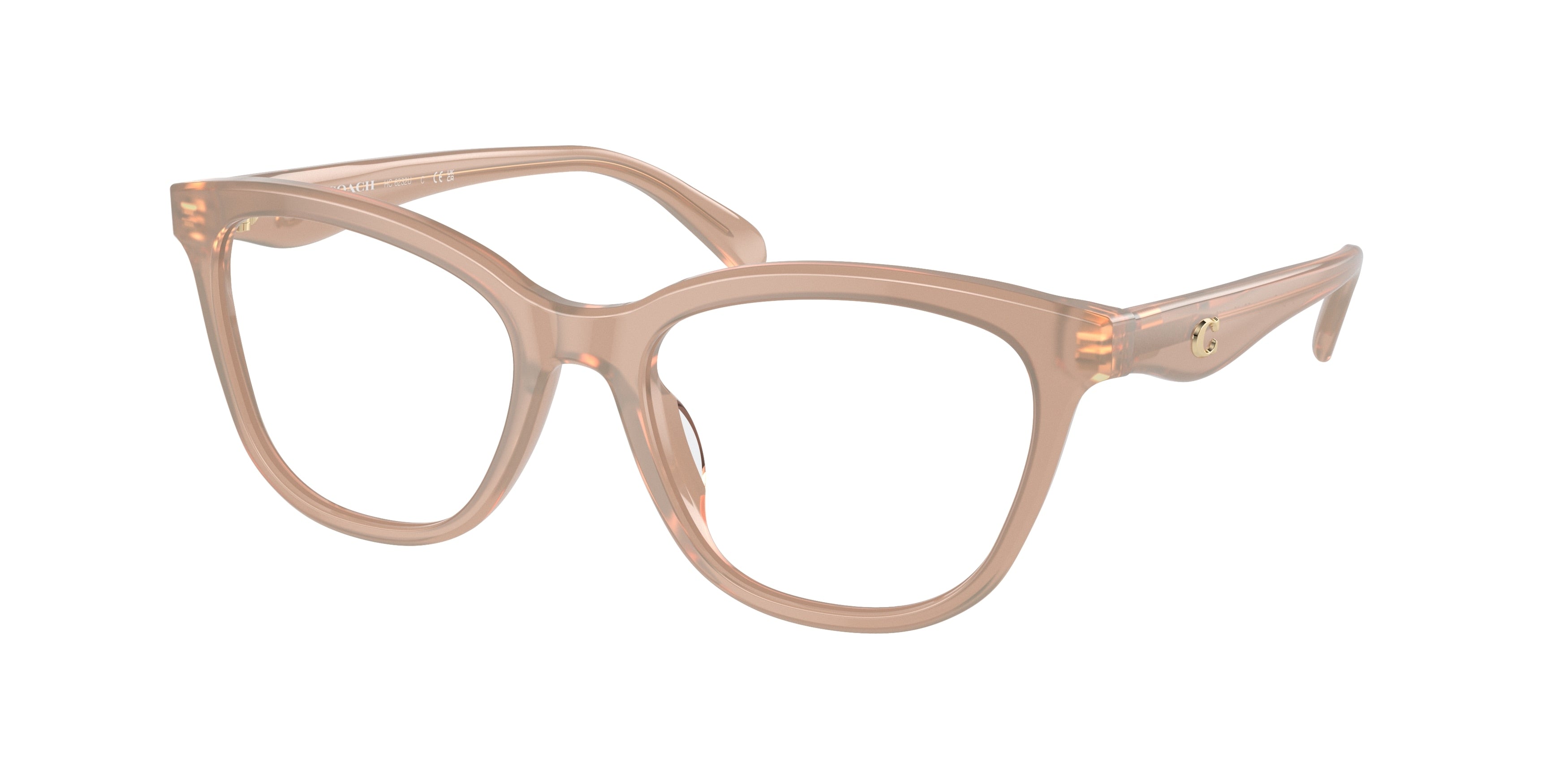 Coach HC6232U Square Eyeglasses  5808-Milky Light Brown 53-140-18 - Color Map Brown