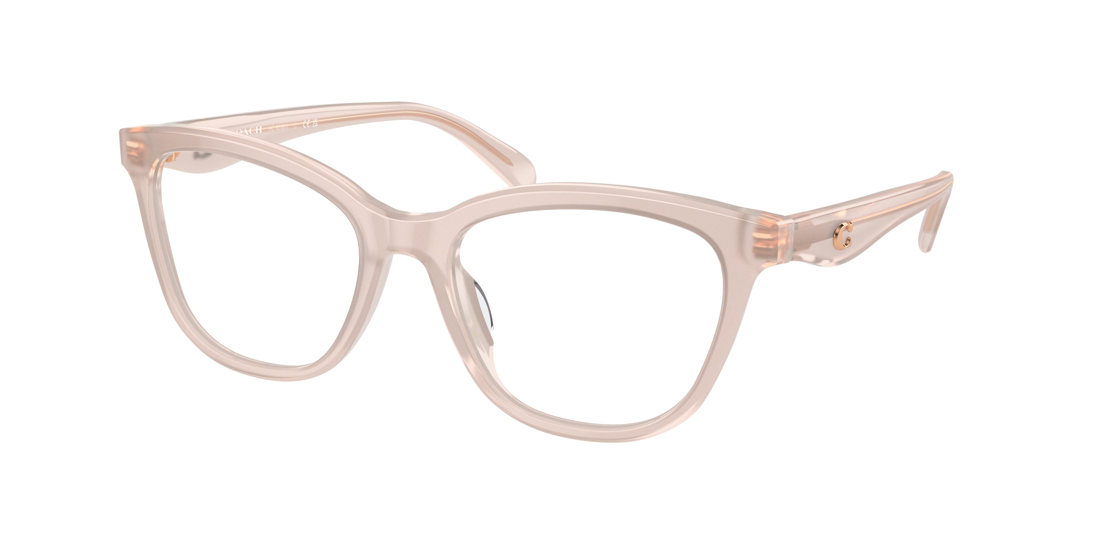 Coach HC6232U Square Eyeglasses  5809-Milky Pink 53-140-18 - Color Map Pink