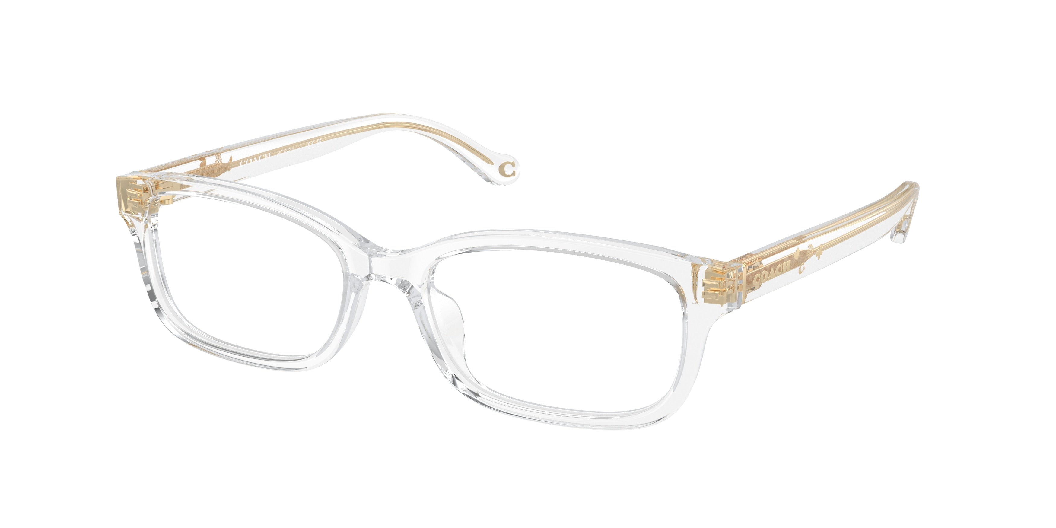 Coach HC6233U Rectangle Eyeglasses  5111-Transparent Clear 50-140-17 - Color Map Transparent