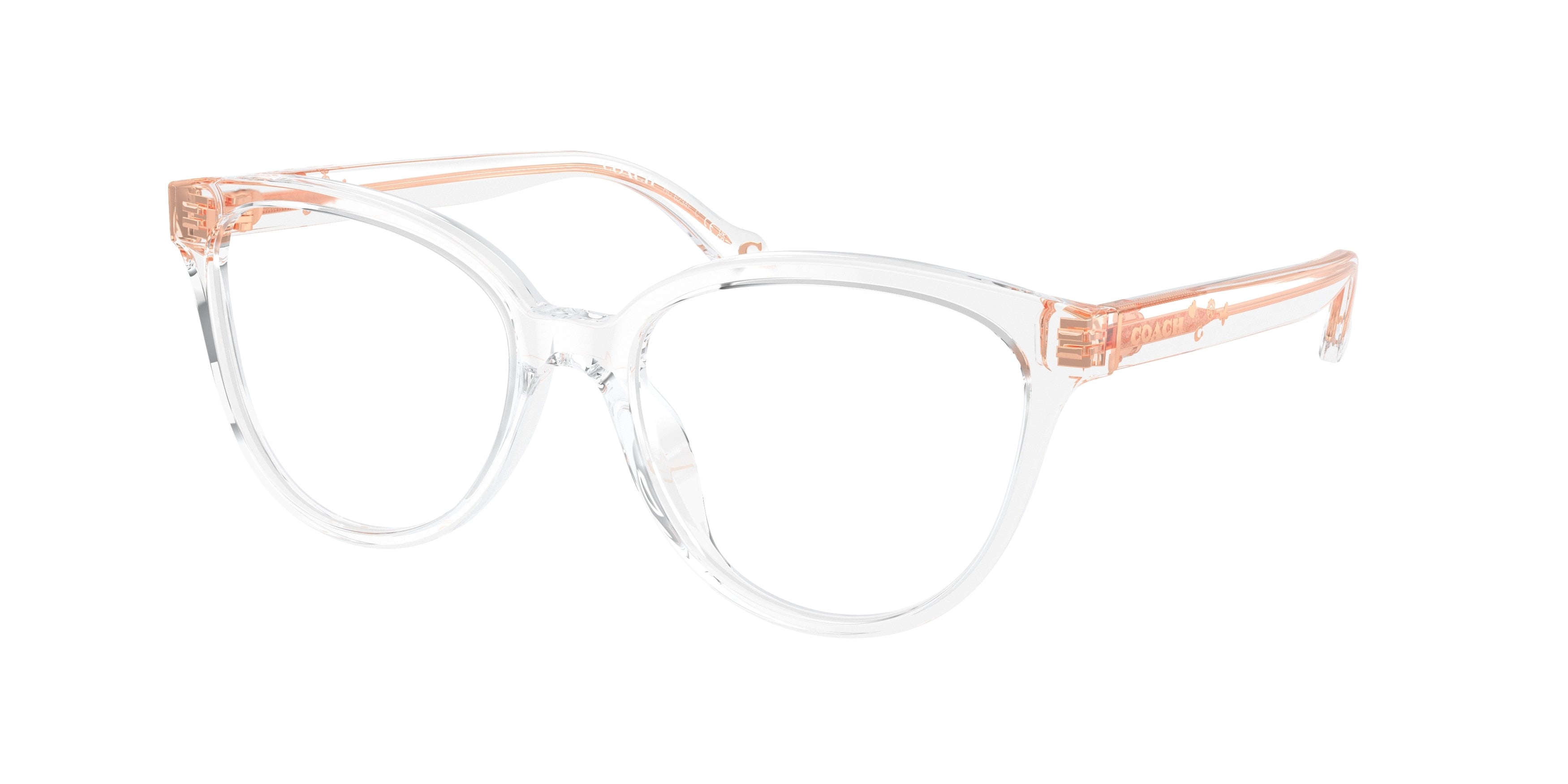 Coach HC6234F Square Eyeglasses  5111-Transparent Clear 56-145-16 - Color Map Transparent