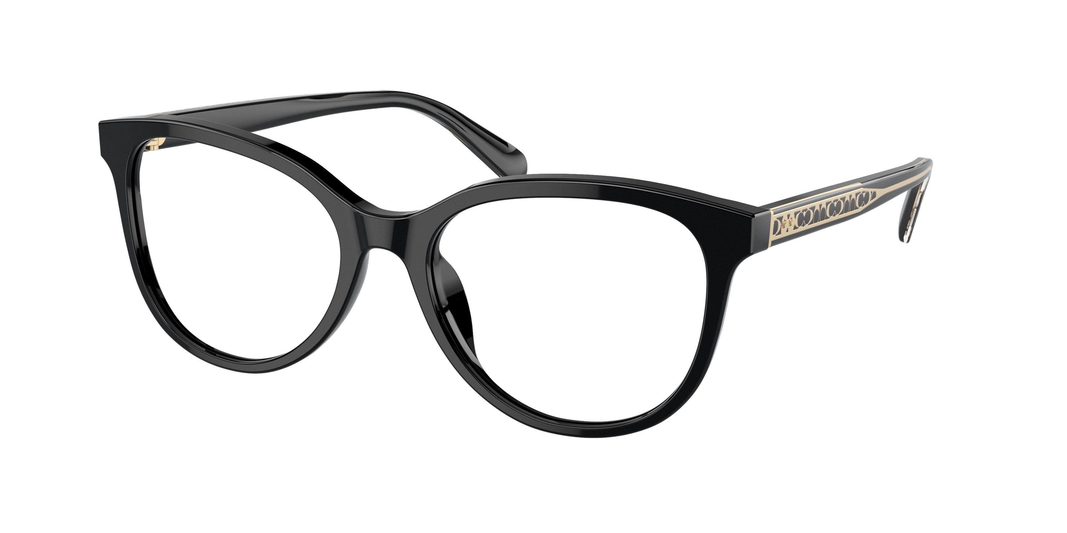 Coach HC6236U Square Eyeglasses  5002-Black 55-145-18 - Color Map Black