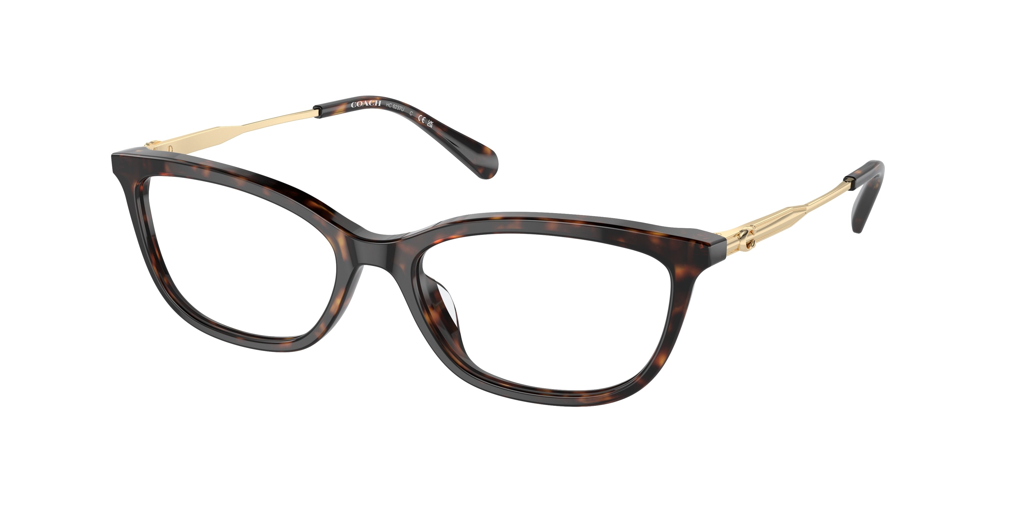 Coach HC6237U Rectangle Eyeglasses  5120-Dark Tortoise 54-140-17 - Color Map Tortoise