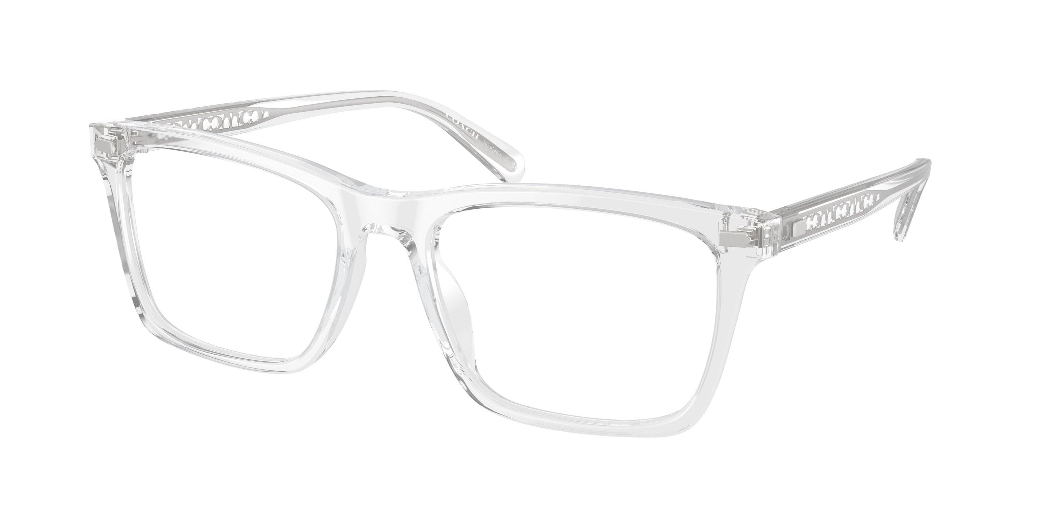 Coach HC6238U Square Eyeglasses  5111-Transparent Clear 57-150-19 - Color Map Transparent