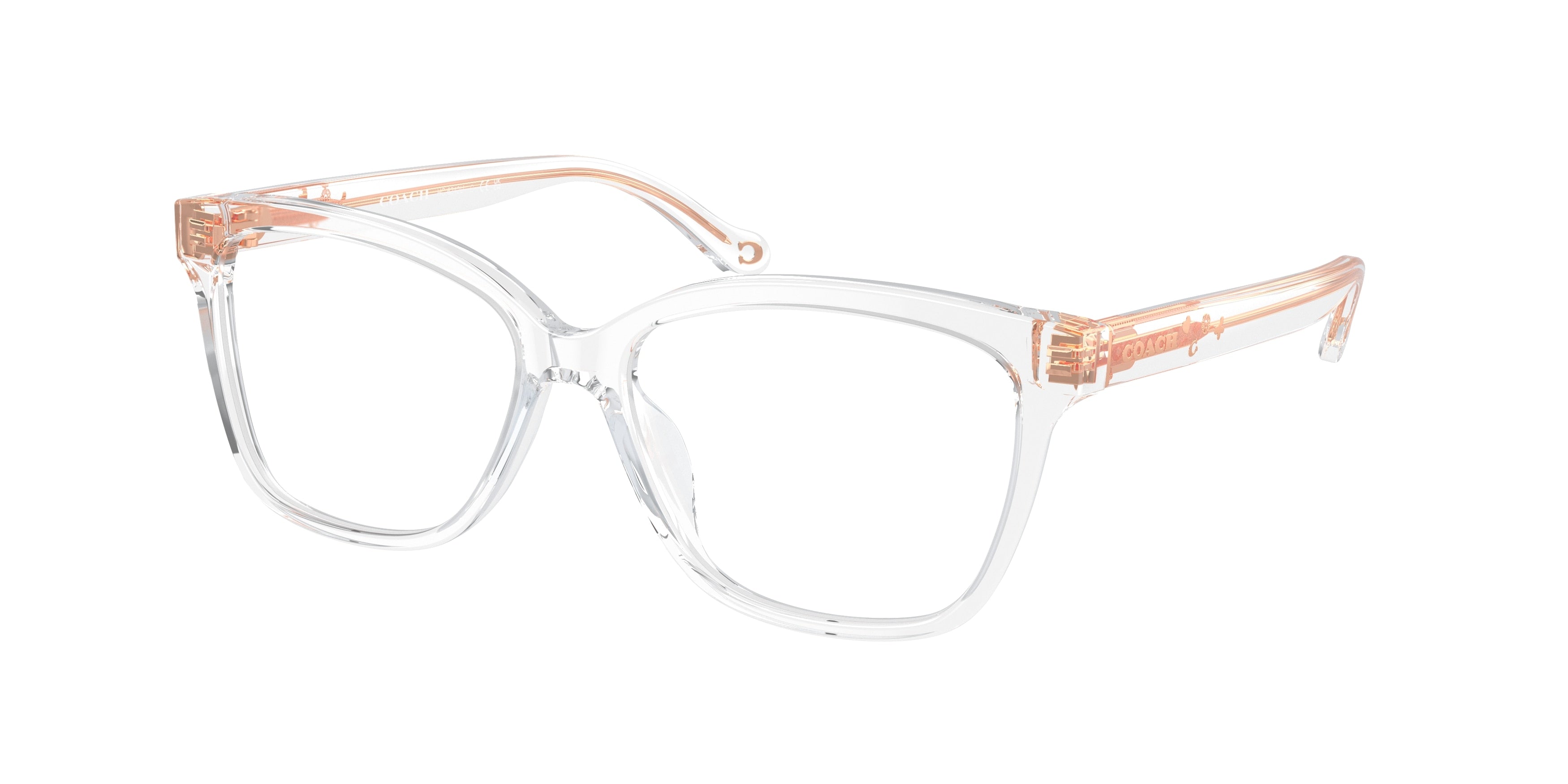 Coach HC6242U Square Eyeglasses  5111-Transparent Clear 53-140-15 - Color Map Transparent