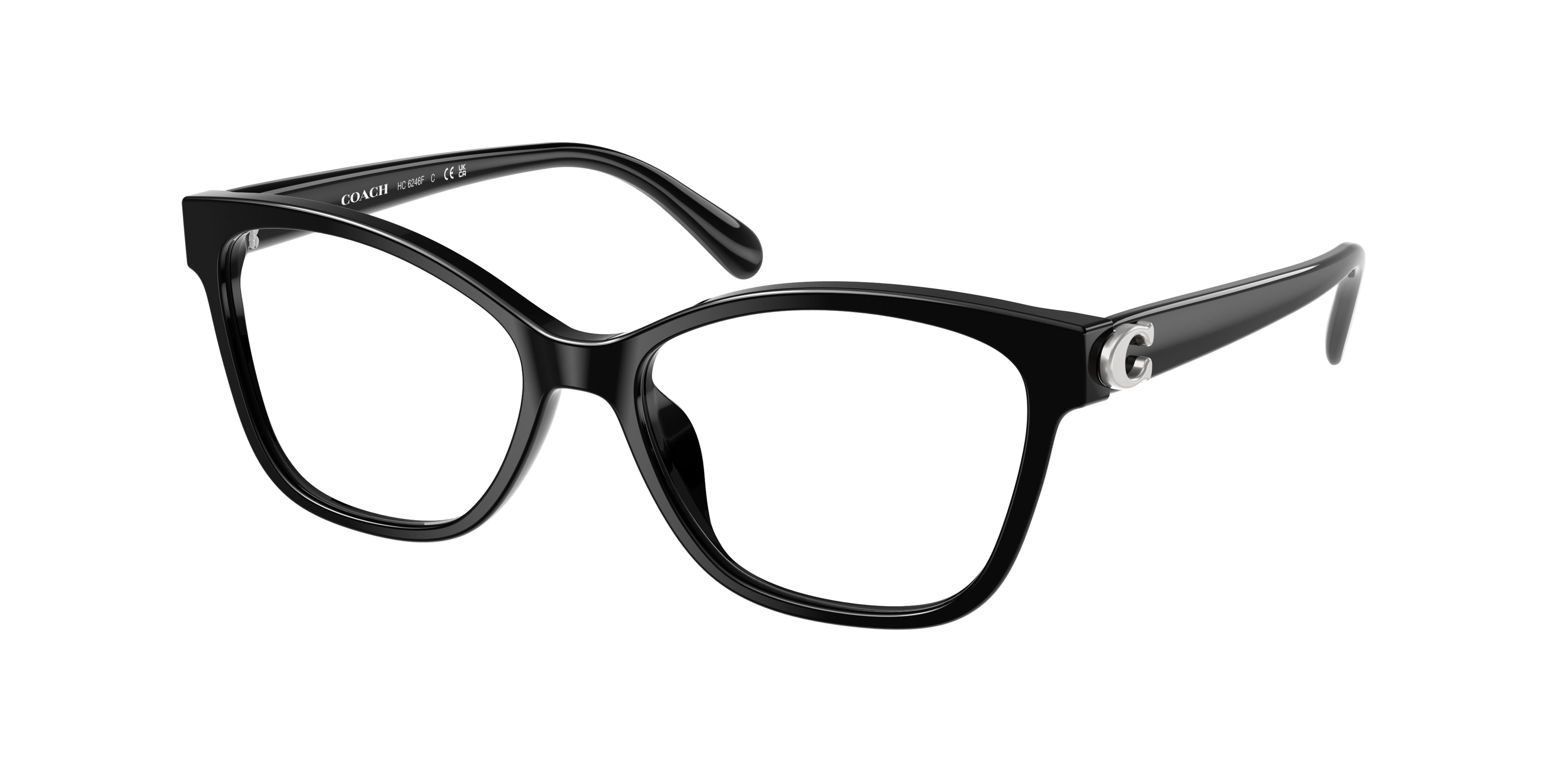 Coach HC6246F Butterfly Eyeglasses  5002-Black 56-145-15 - Color Map Black