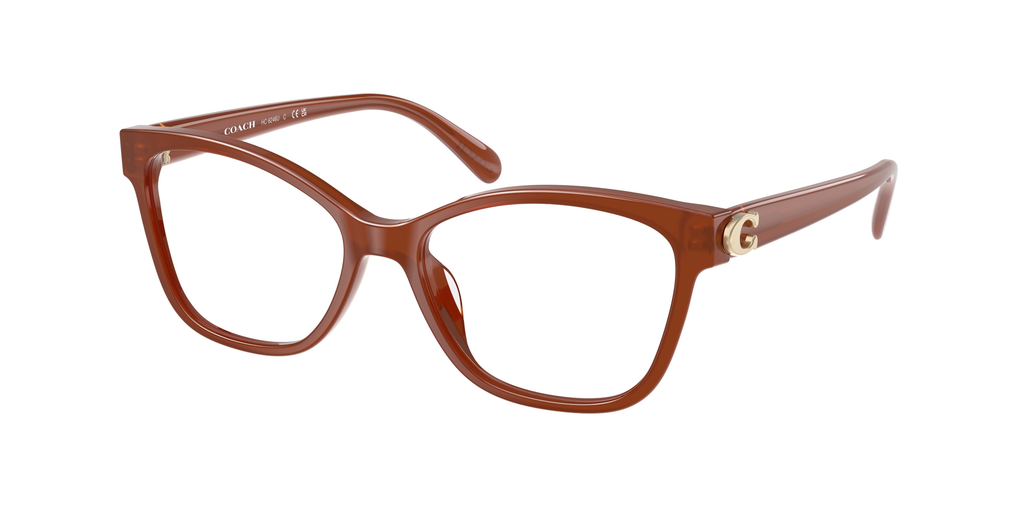 Coach HC6246U Butterfly Eyeglasses  5841-Milky Hazelnut 53-140-16 - Color Map Brown