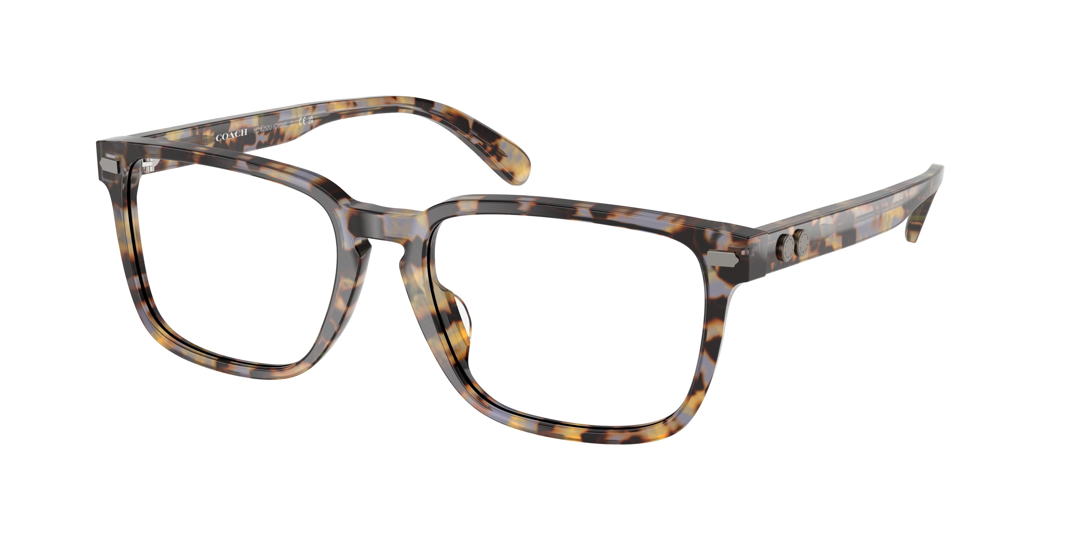 Coach CY046 HC6252U Square Eyeglasses  5851-Winter Tokyo 55-150-18 - Color Map Grey