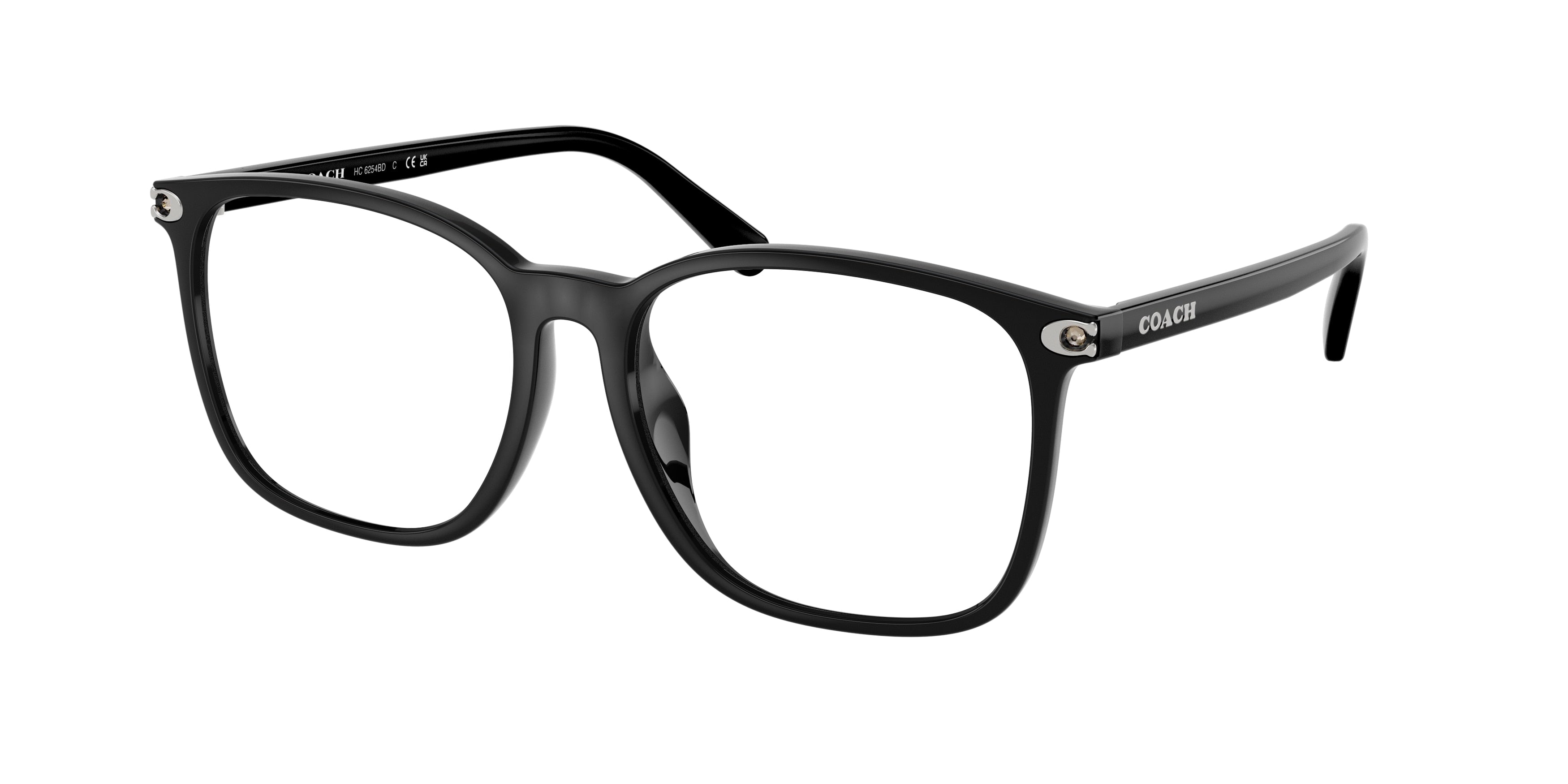 Coach HC6254BD Square Eyeglasses  5002-Black 55-145-16 - Color Map Black