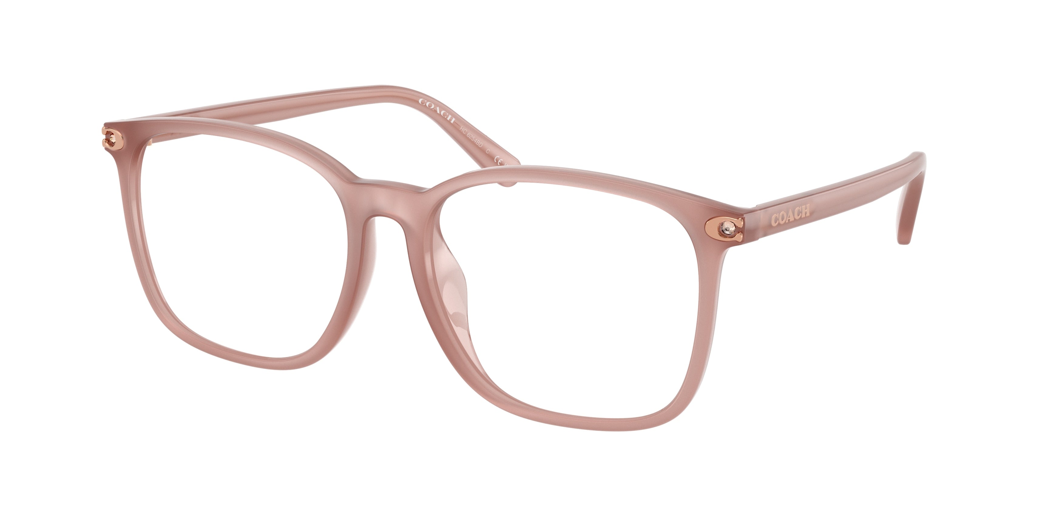 Coach HC6254BD Square Eyeglasses  5839-Milky Buff 55-145-16 - Color Map Pink