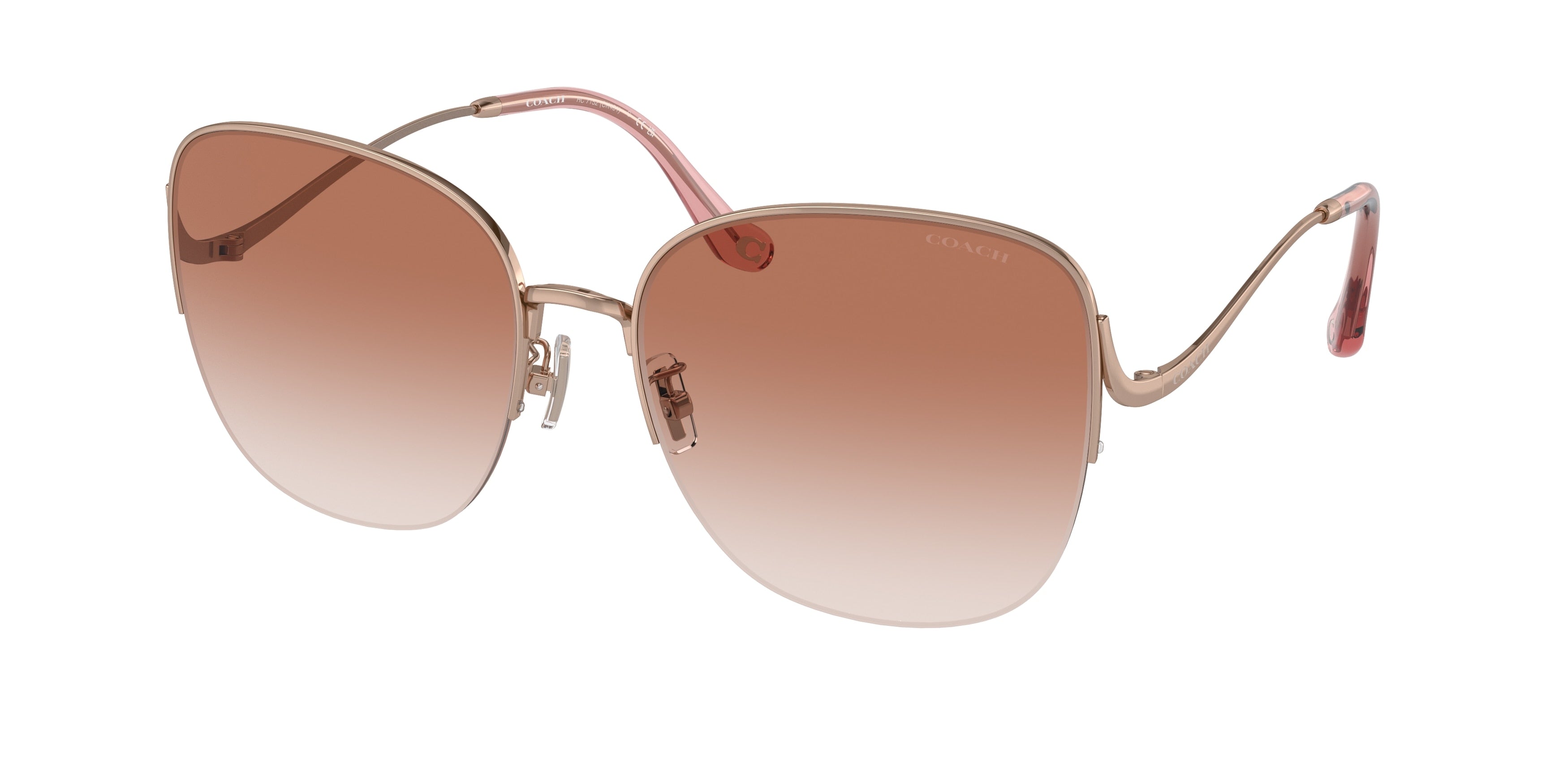 Coach CK481 HC7152 Square Sunglasses  933113-Shiny Rose Gold 60-140-18 - Color Map Gold