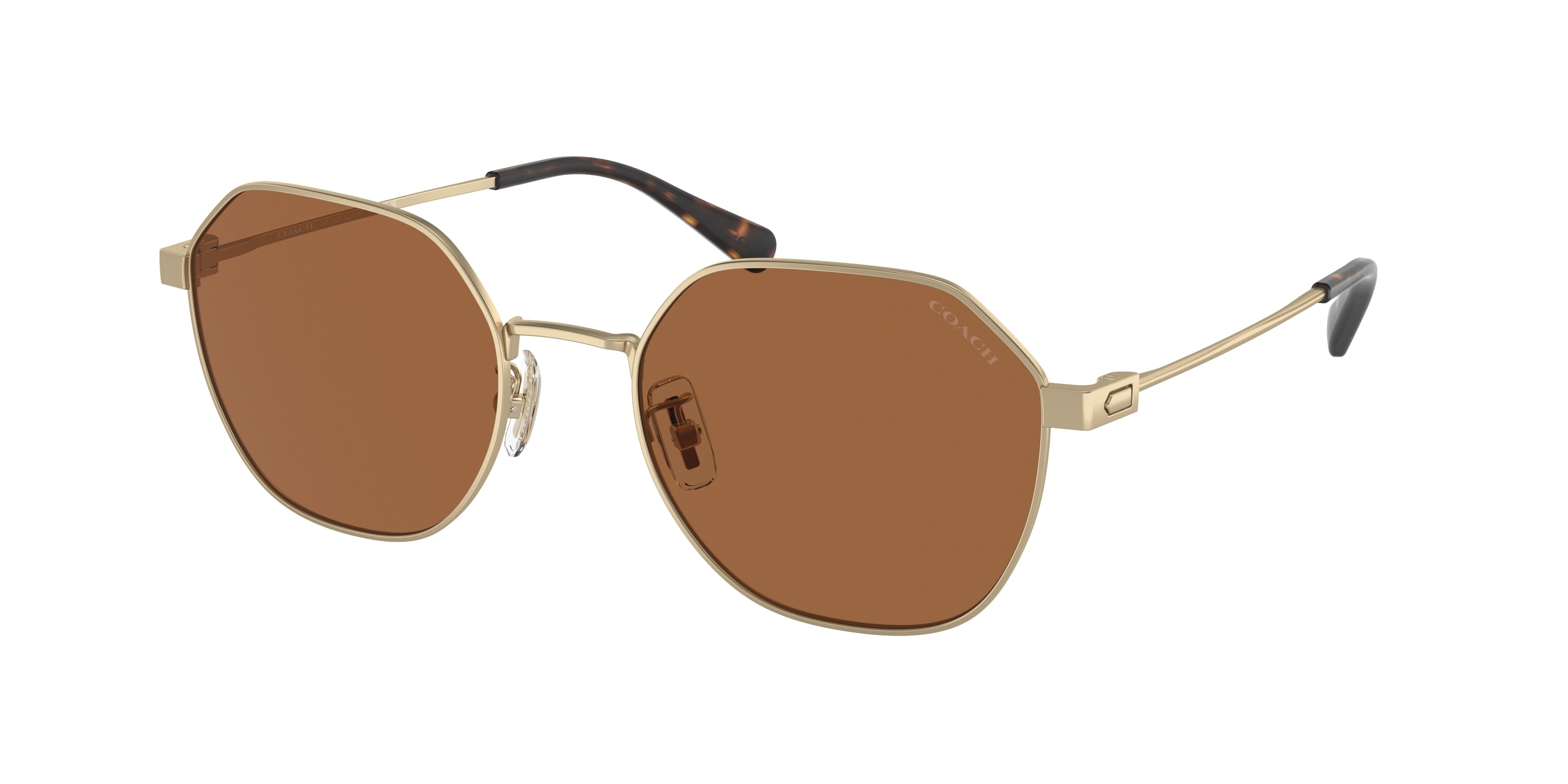 Coach CL915 HC7155 Irregular Sunglasses  900573-Light Gold 54-145-20 - Color Map Gold