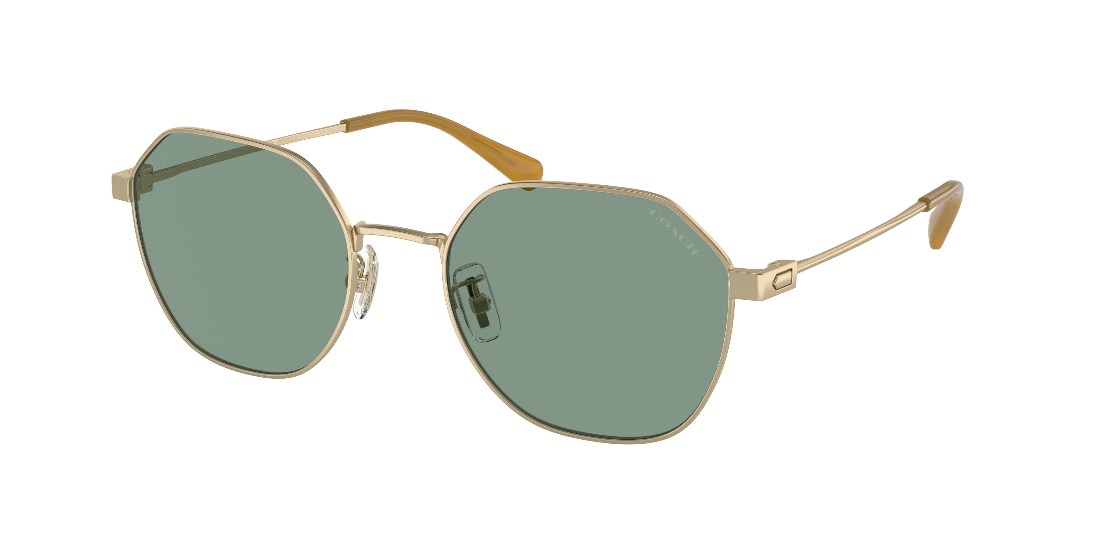 Coach CL915 HC7155 Irregular Sunglasses  900582-Light Gold 54-145-20 - Color Map Gold