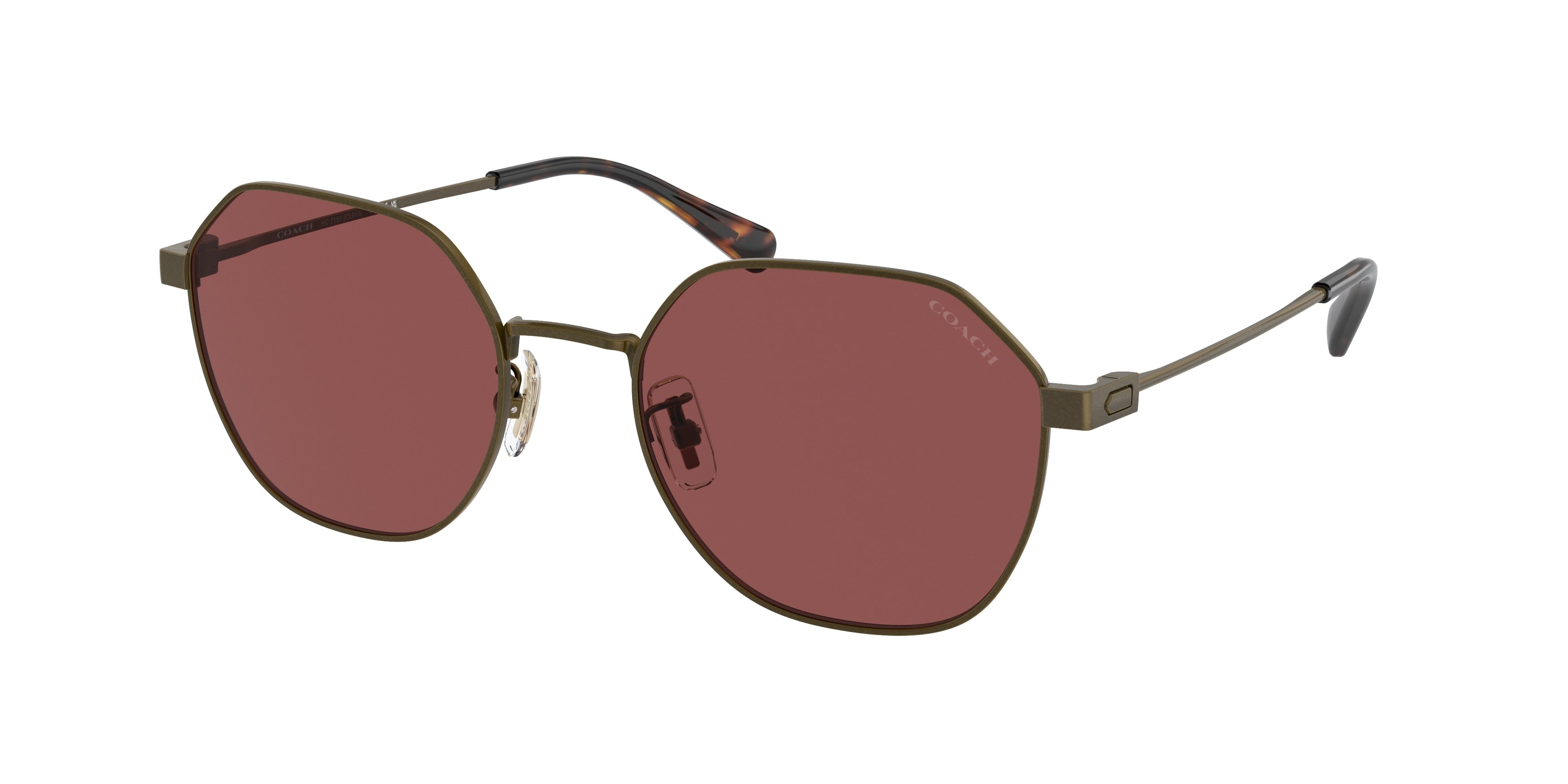 Coach CL915 HC7155 Irregular Sunglasses  933375-Antique Gold 54-145-20 - Color Map Gold