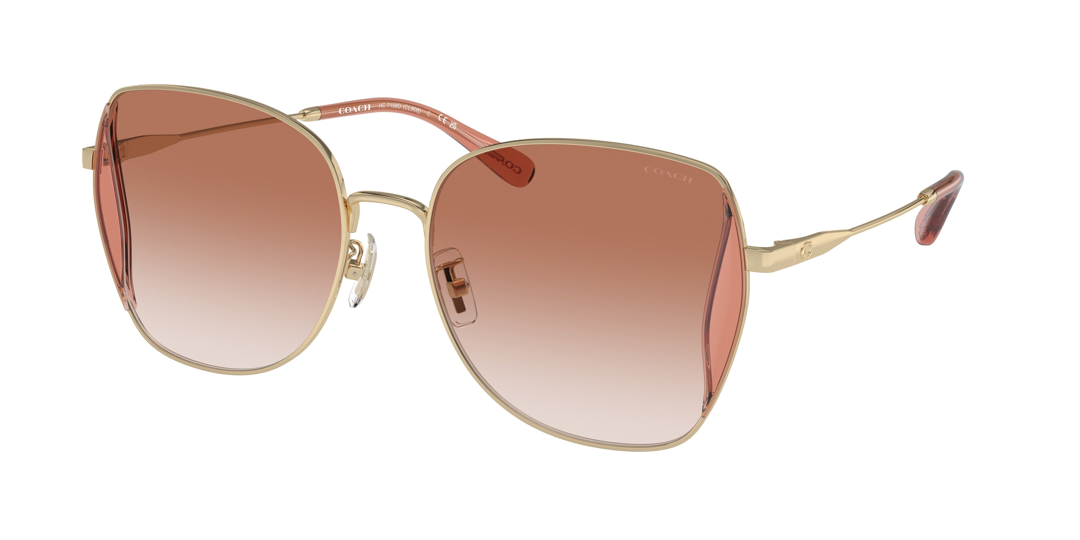 Coach CL906 HC7158D Butterfly Sunglasses  900513-Shiny Light Gold 58-150-18 - Color Map Gold