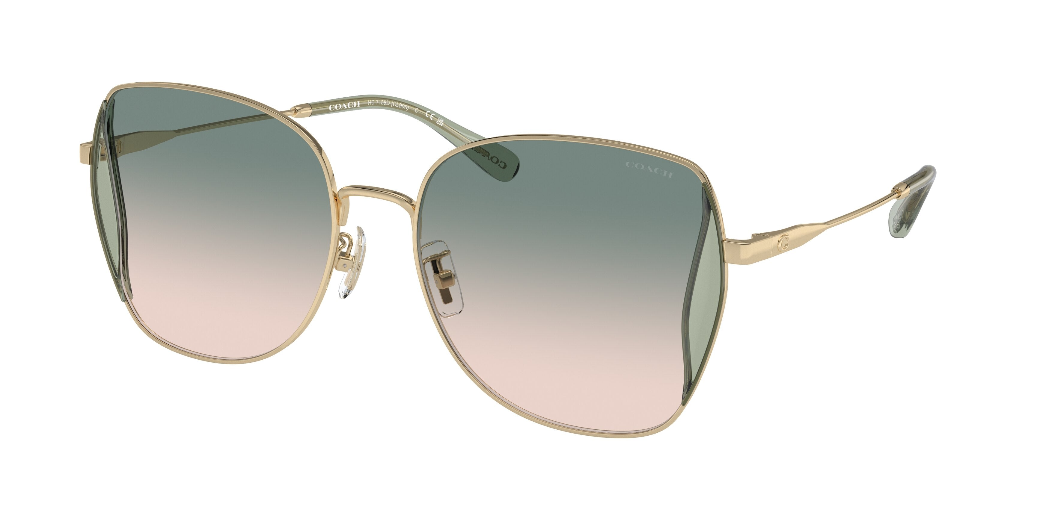 Coach CL906 HC7158D Butterfly Sunglasses  90052C-Shiny Light Gold 58-150-18 - Color Map Gold