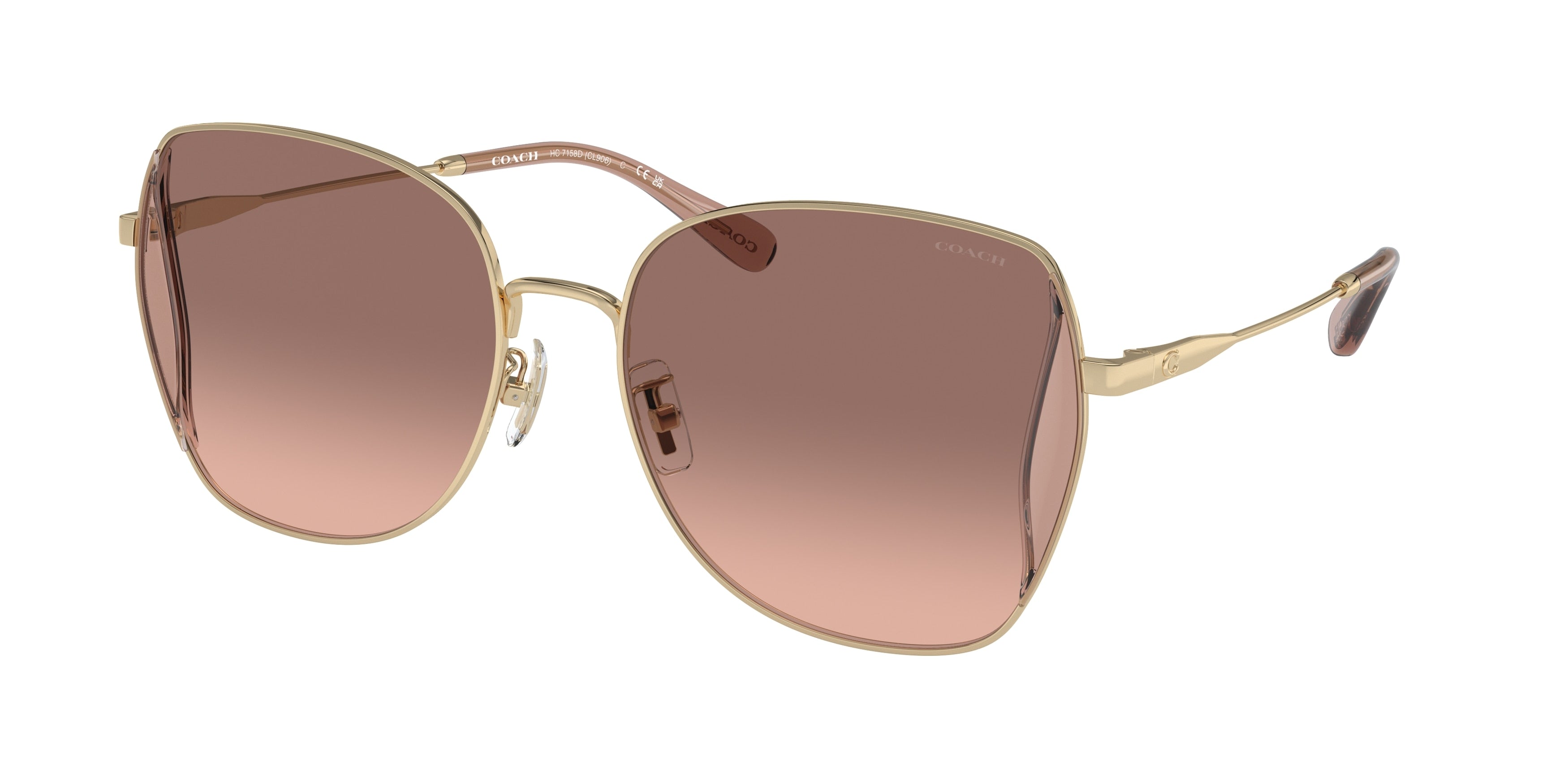 Coach CL906 HC7158D Butterfly Sunglasses  942913-Shiny Light Gold 58-150-18 - Color Map Gold