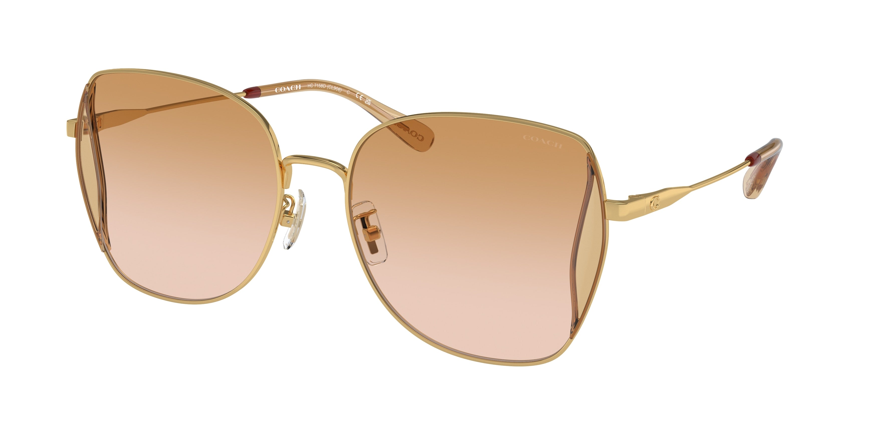 Coach CL906 HC7158D Butterfly Sunglasses  94412D-Shiny Gold 58-150-18 - Color Map Gold