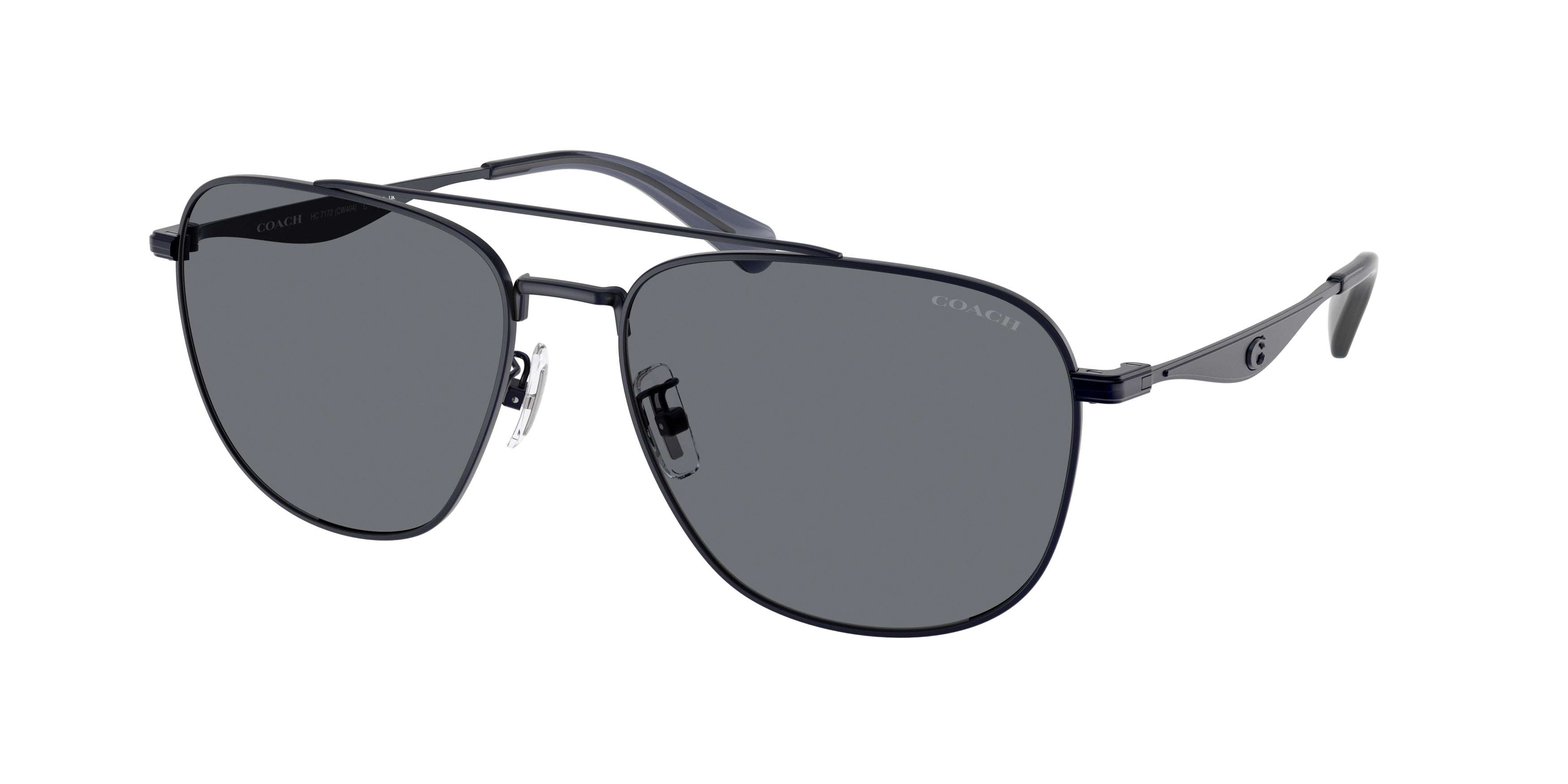 Coach CW404 HC7172 Pilot Sunglasses  945887-Satin Ink Blue 59-145-17 - Color Map Blue