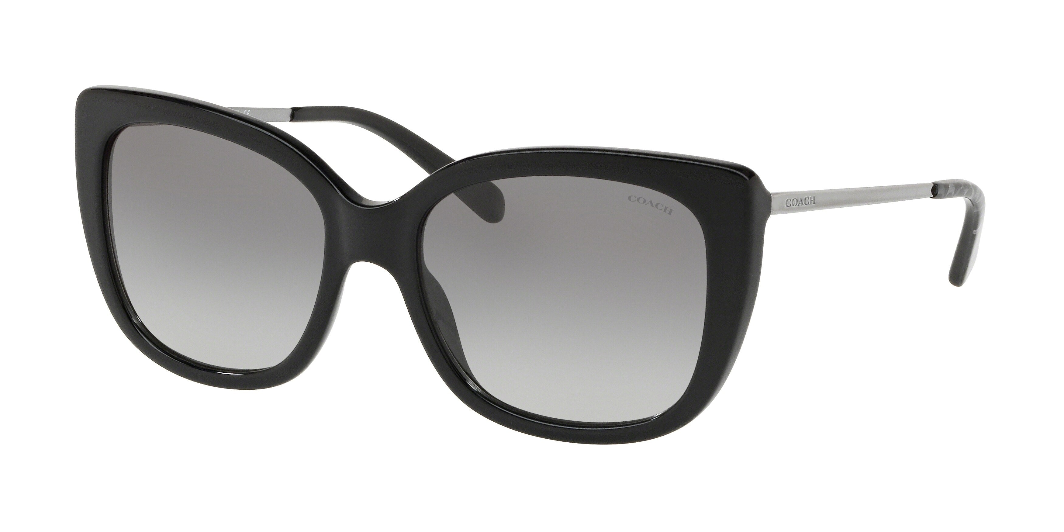 Coach L1041 HC8246F Square Sunglasses  500211-Black 55-140-18 - Color Map Black