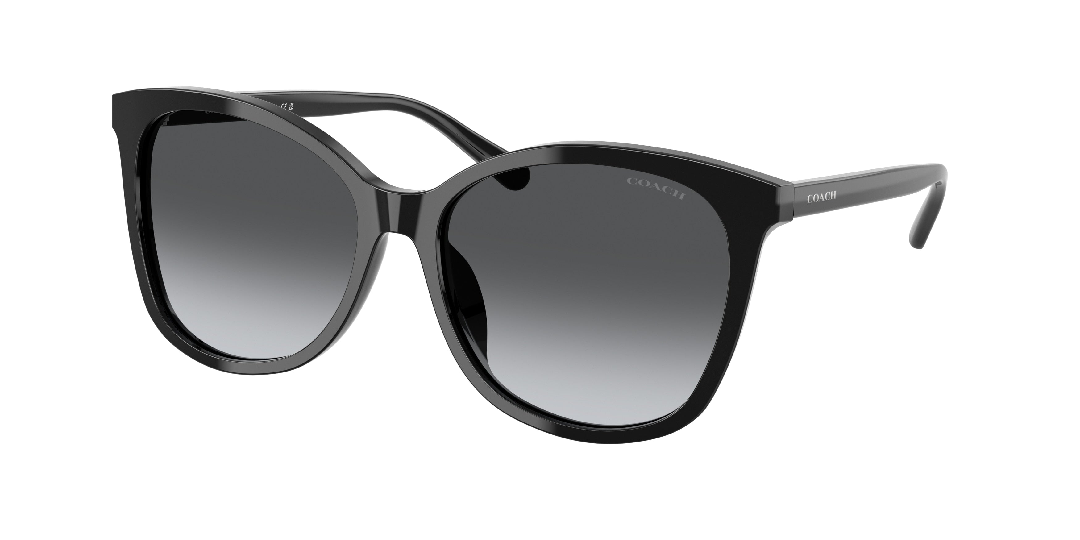 Coach L1101 HC8271U Square Sunglasses  5002T3-Black 57-140-16 - Color Map Black