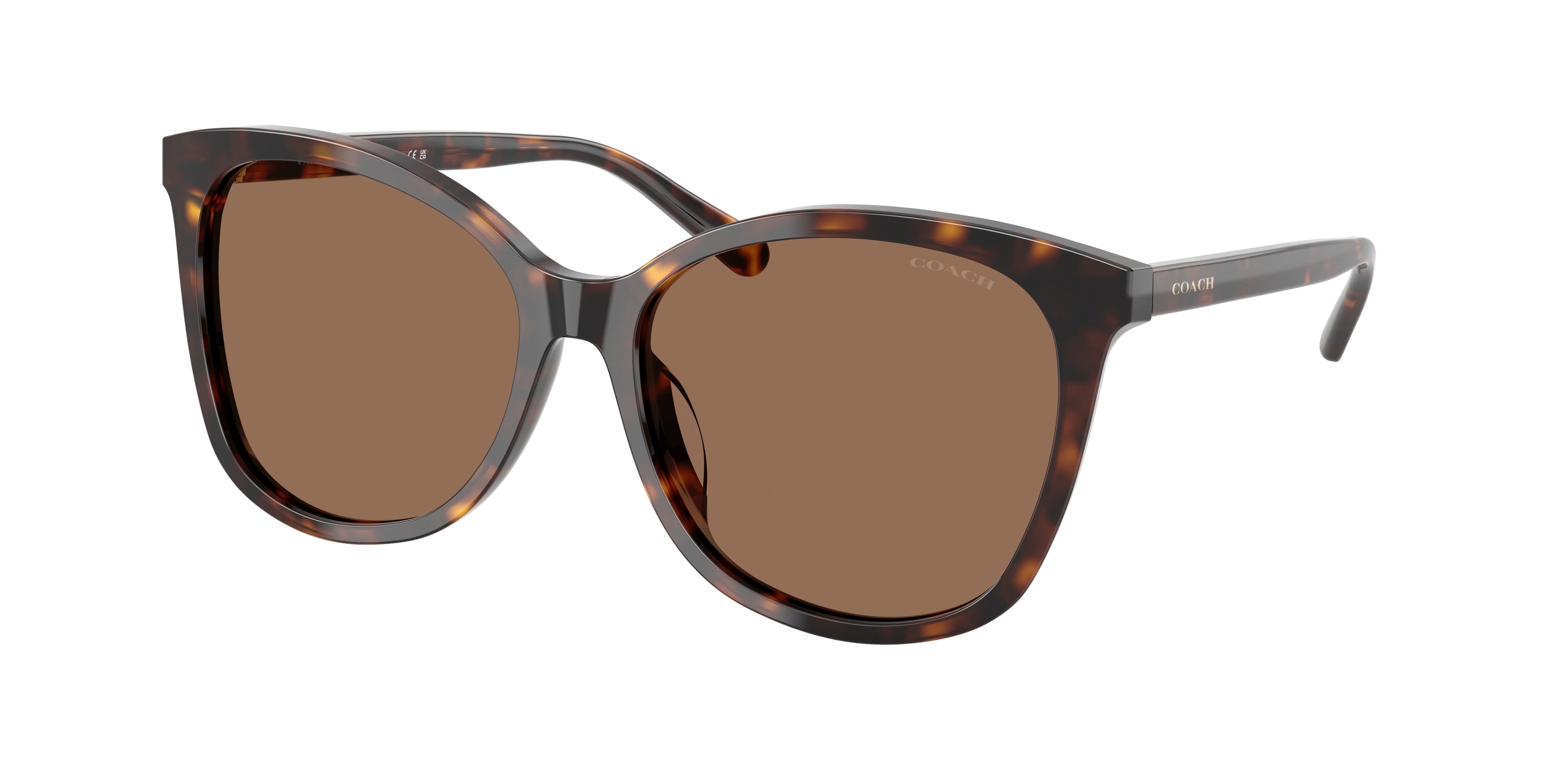 Coach L1101 HC8271U Square Sunglasses  512073-Dark Tortoise 57-140-16 - Color Map Tortoise